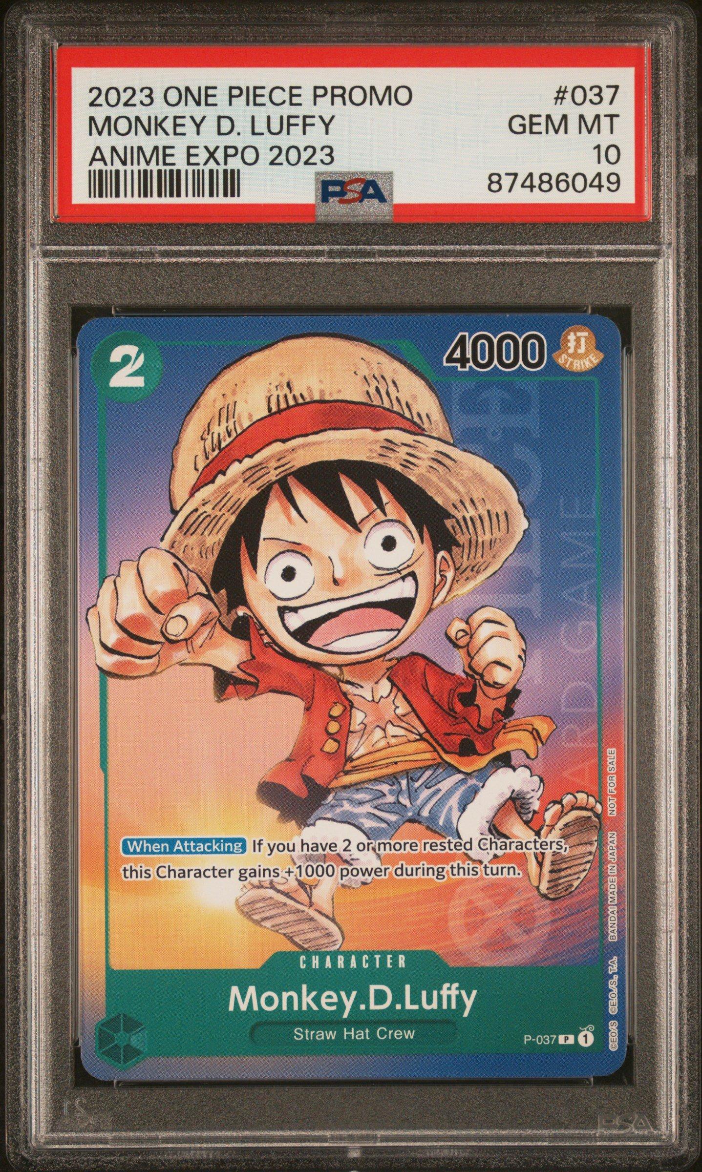 2023 One Piece Promos 037 Monkey D. Luffy Campaign Exclusive PSA
