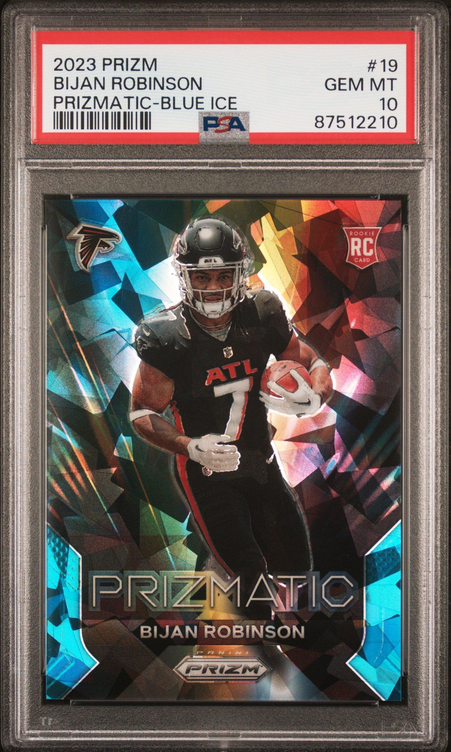 2023 Panini Prizm Prizmatic 19 Bijan Robinson Blue Ice PSA 10