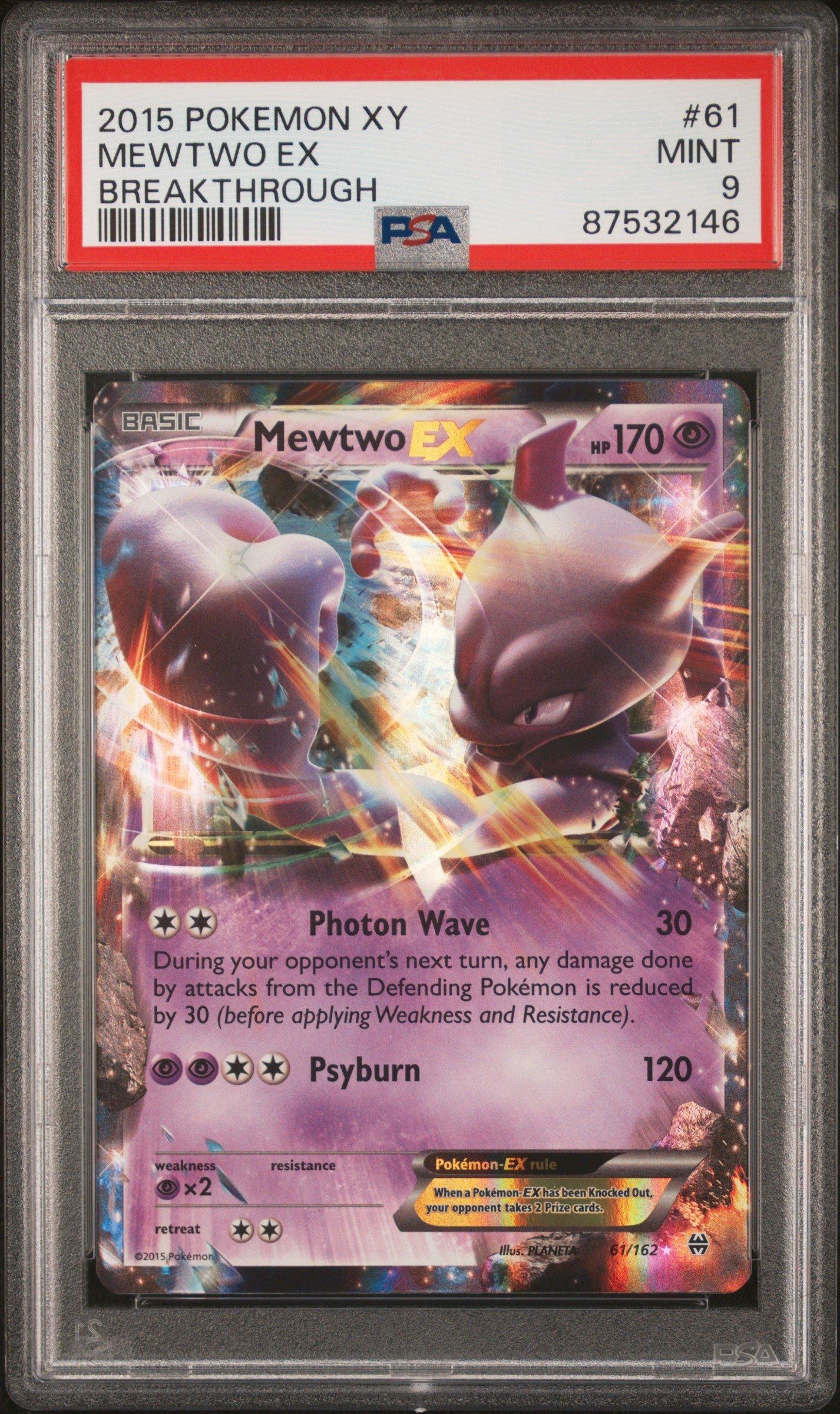2015 Pokemon Xy Breakthrough 61 Mewtwo Ex PSA 9