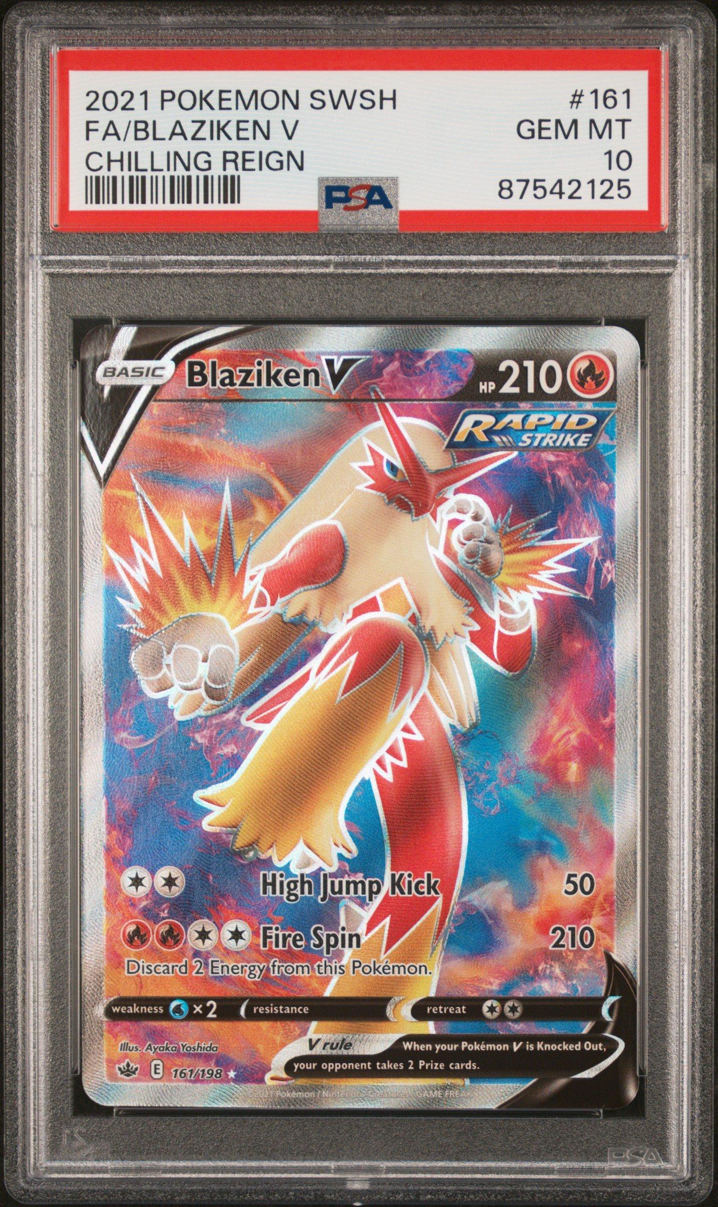 2021 Pokemon Sword & Shield Chilling Reign 161 Full Art/blaziken V