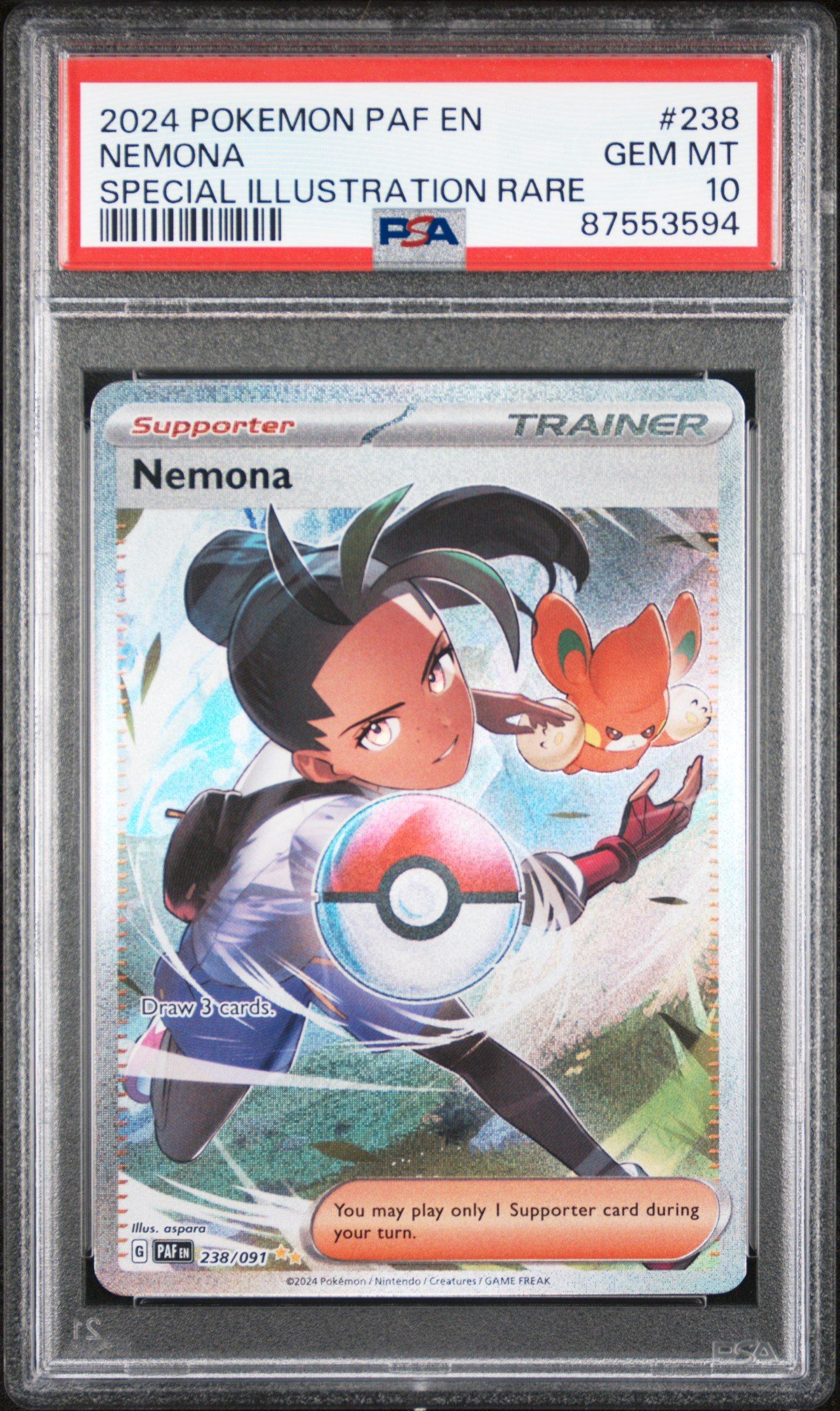 2024 Pokemon Paf En-paldean Fates 238 Nemona PSA 10