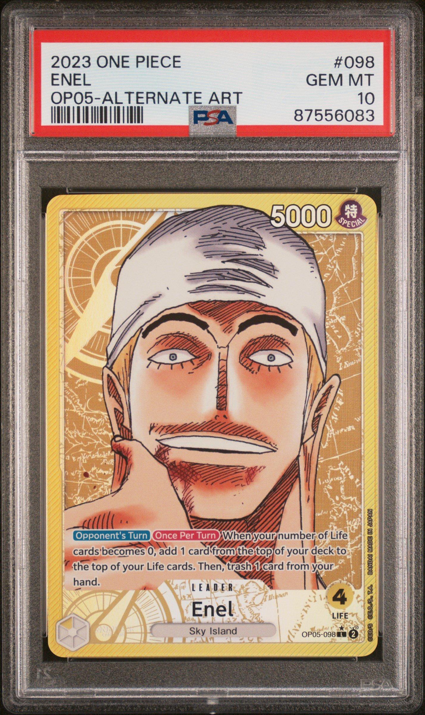 2023 One Piece Awakening Of The New Era 098 Enel Alternate Art PSA 10