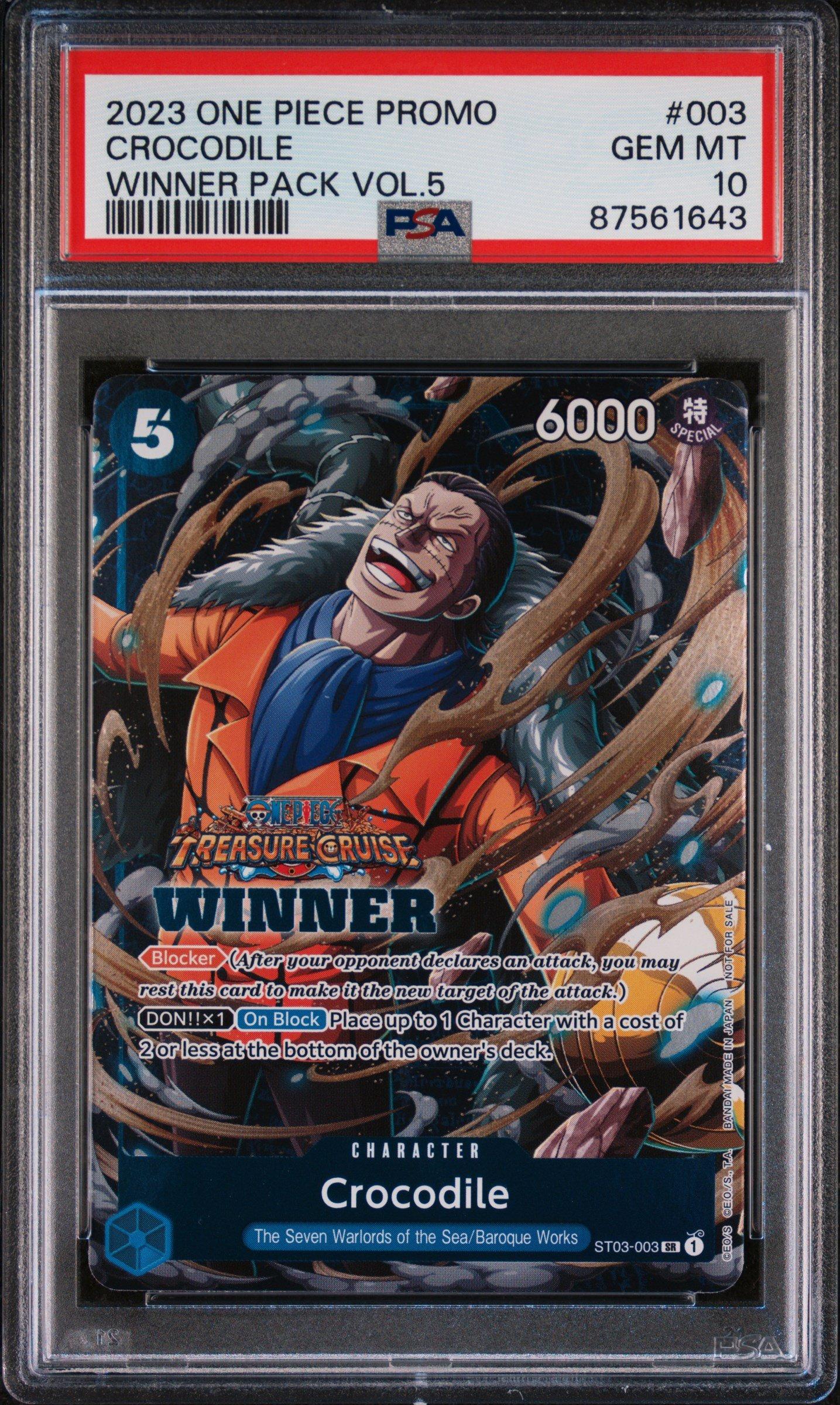 2023 ONE PIECE 海外限定ドンカード クロコダイル PSA10 2023 One Piece Promos 003 Crocodile Winner Pack Vol.5 PSA 10