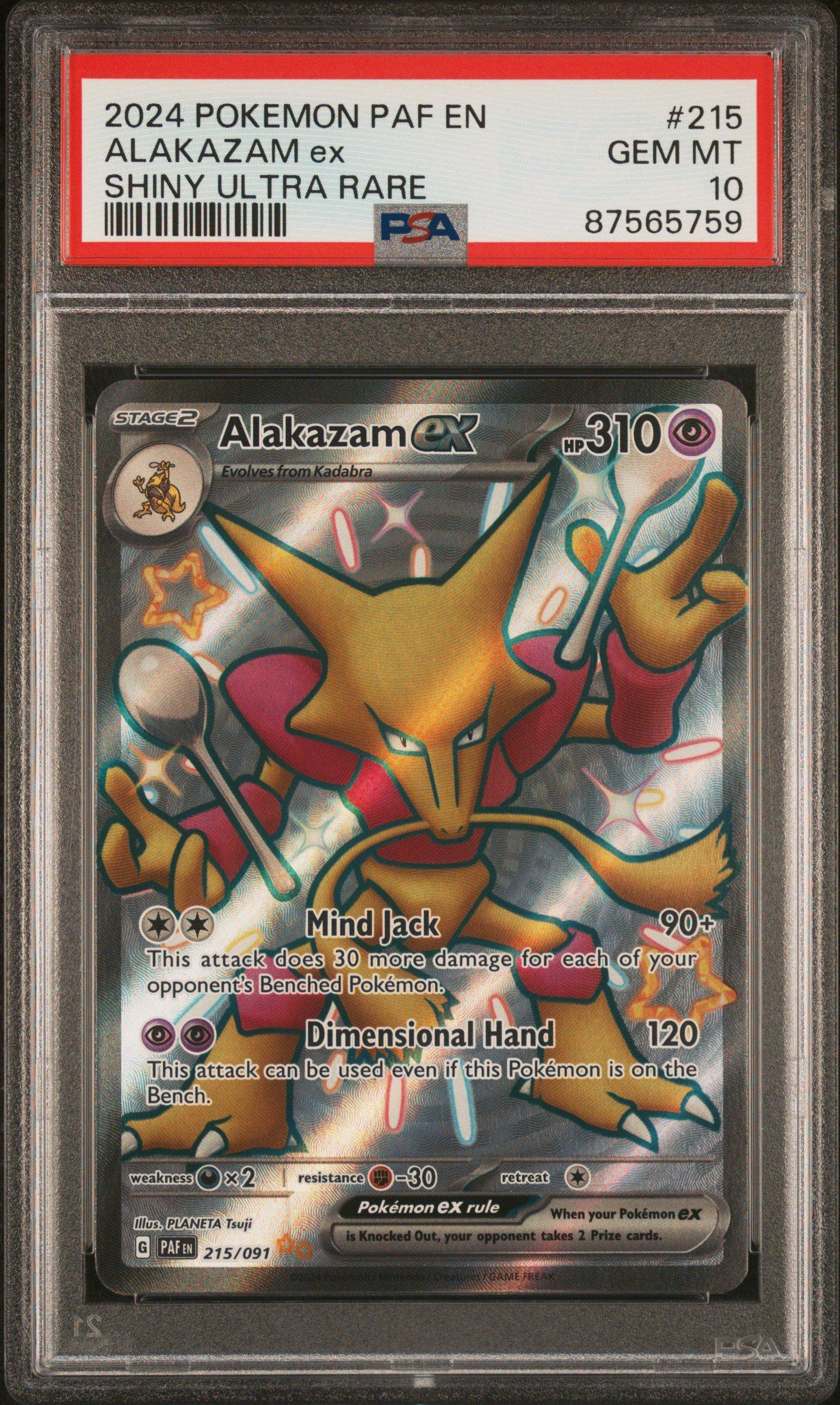 2024 Pokemon Paf En-paldean Fates 215 Alakazam Ex Shiny Ultra Rare