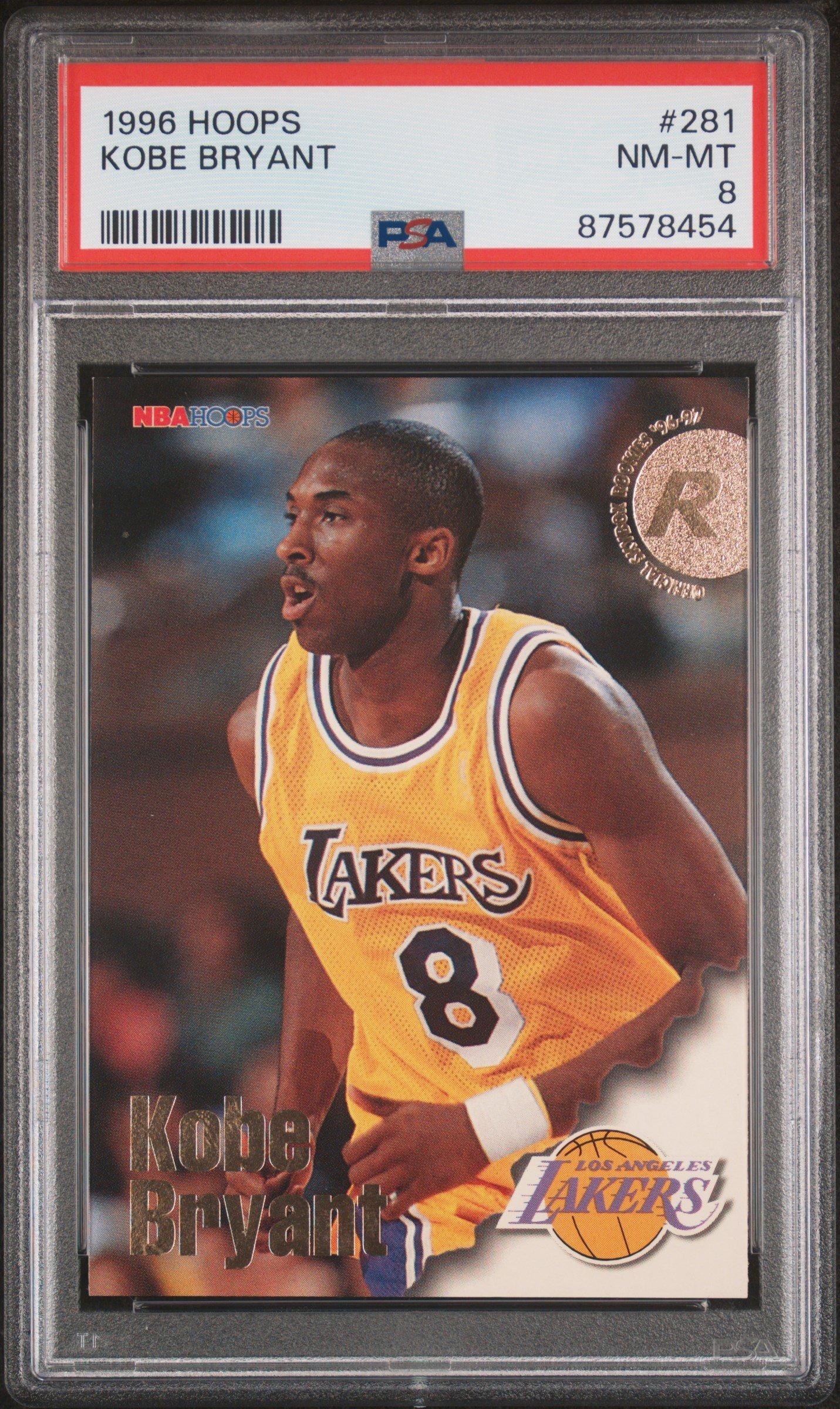1996 Hoops 281 Kobe Bryant PSA 8