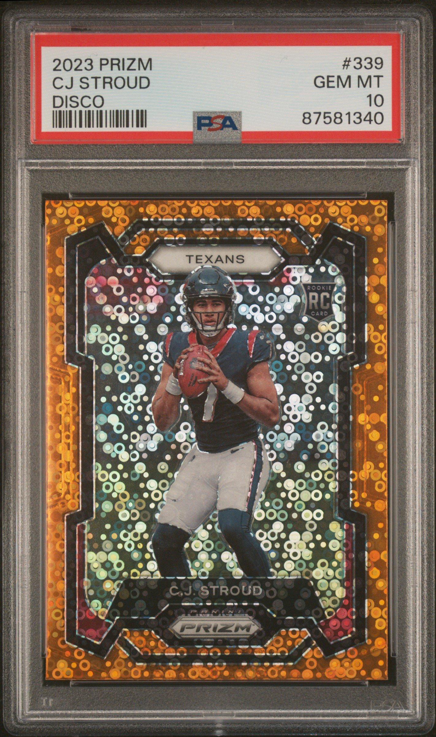 2023 Panini Prizm 339 Cj Stroud Disco Prizm PSA