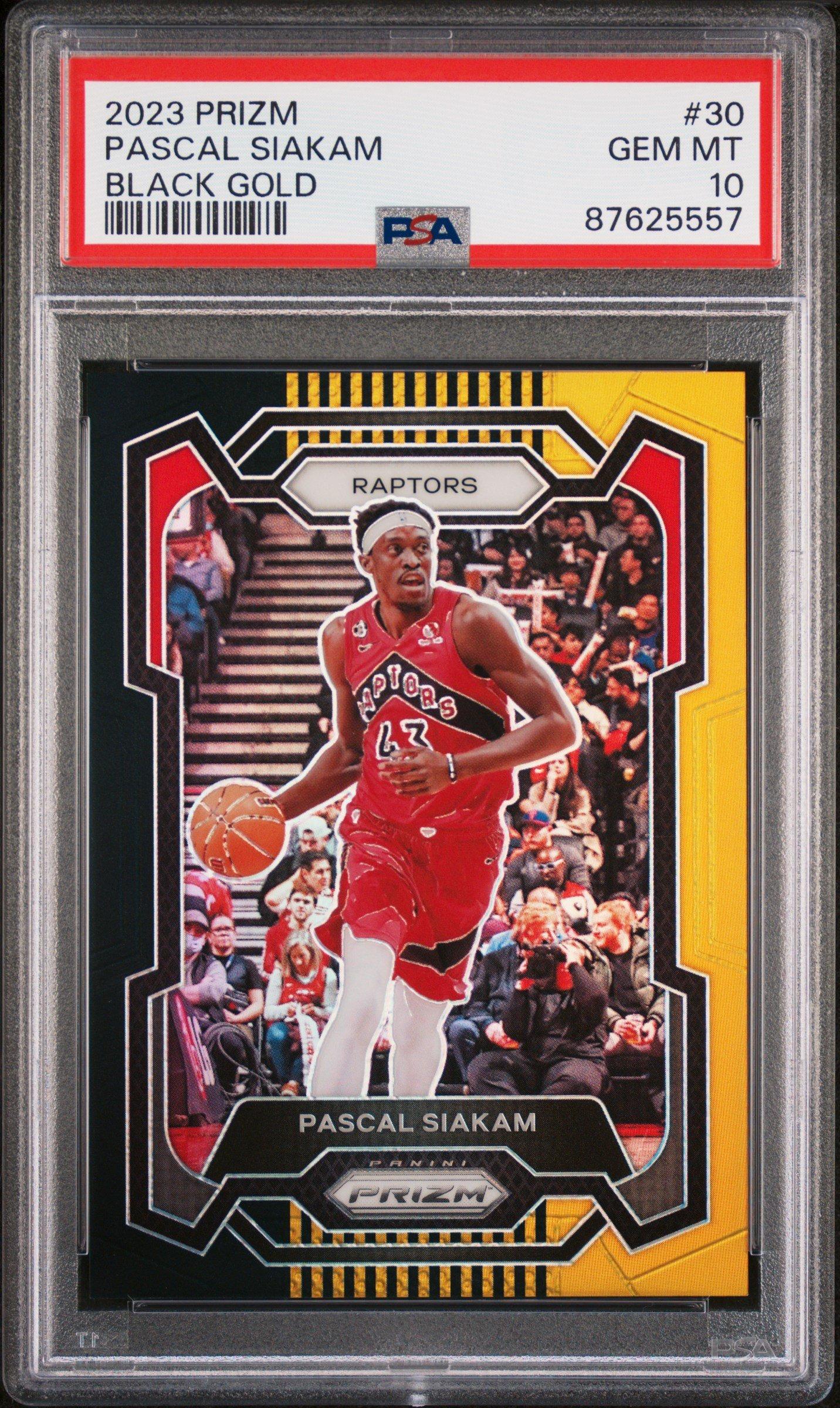2023 Panini Prizm 30 Pascal Siakam Black Gold Prizm PSA 10 Graded