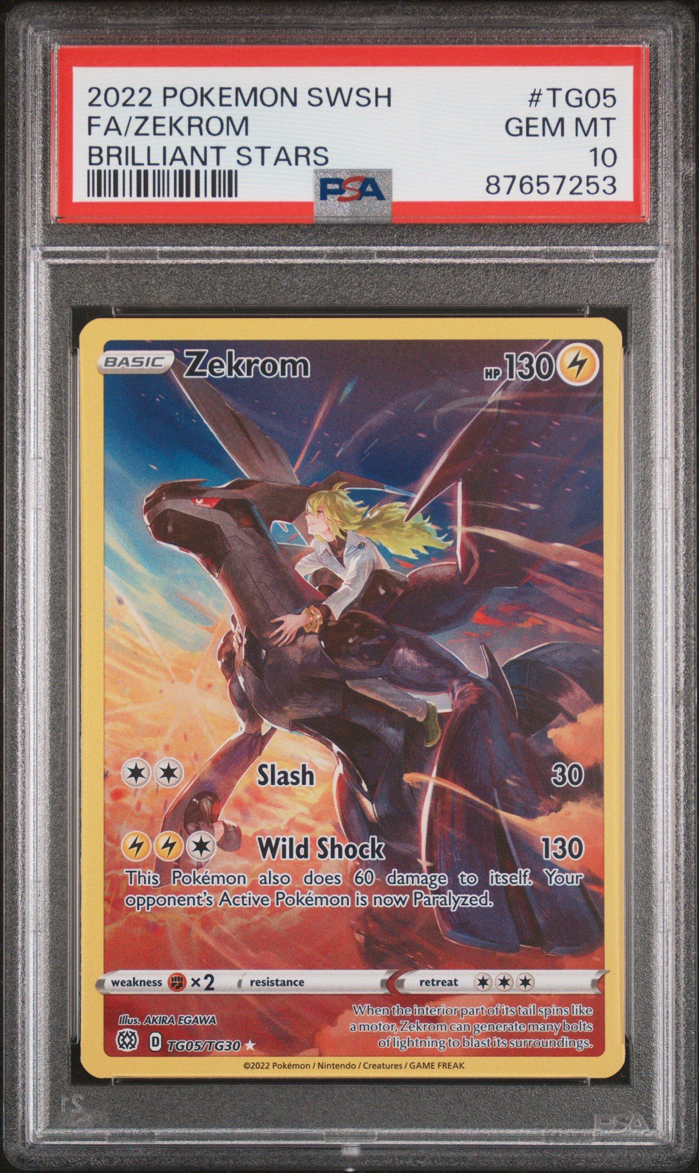 2022 Pokemon Sword & Shield Brilliant Stars Tg05 Full Art/zekrom