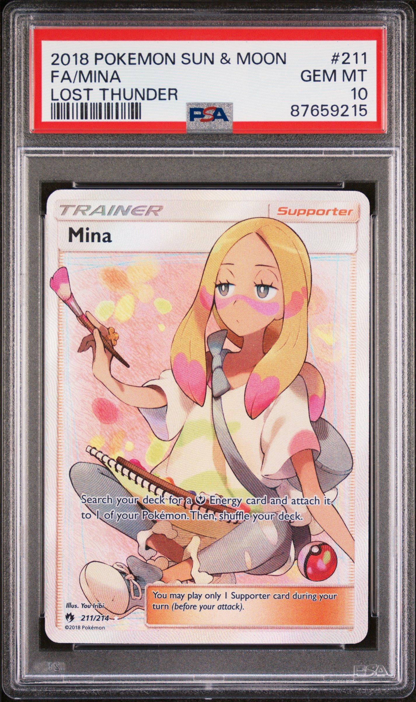 pokemon mina card Full Art - 211/214 - Lost Thunder Age Group 2018 Pokemon Sun & Moon