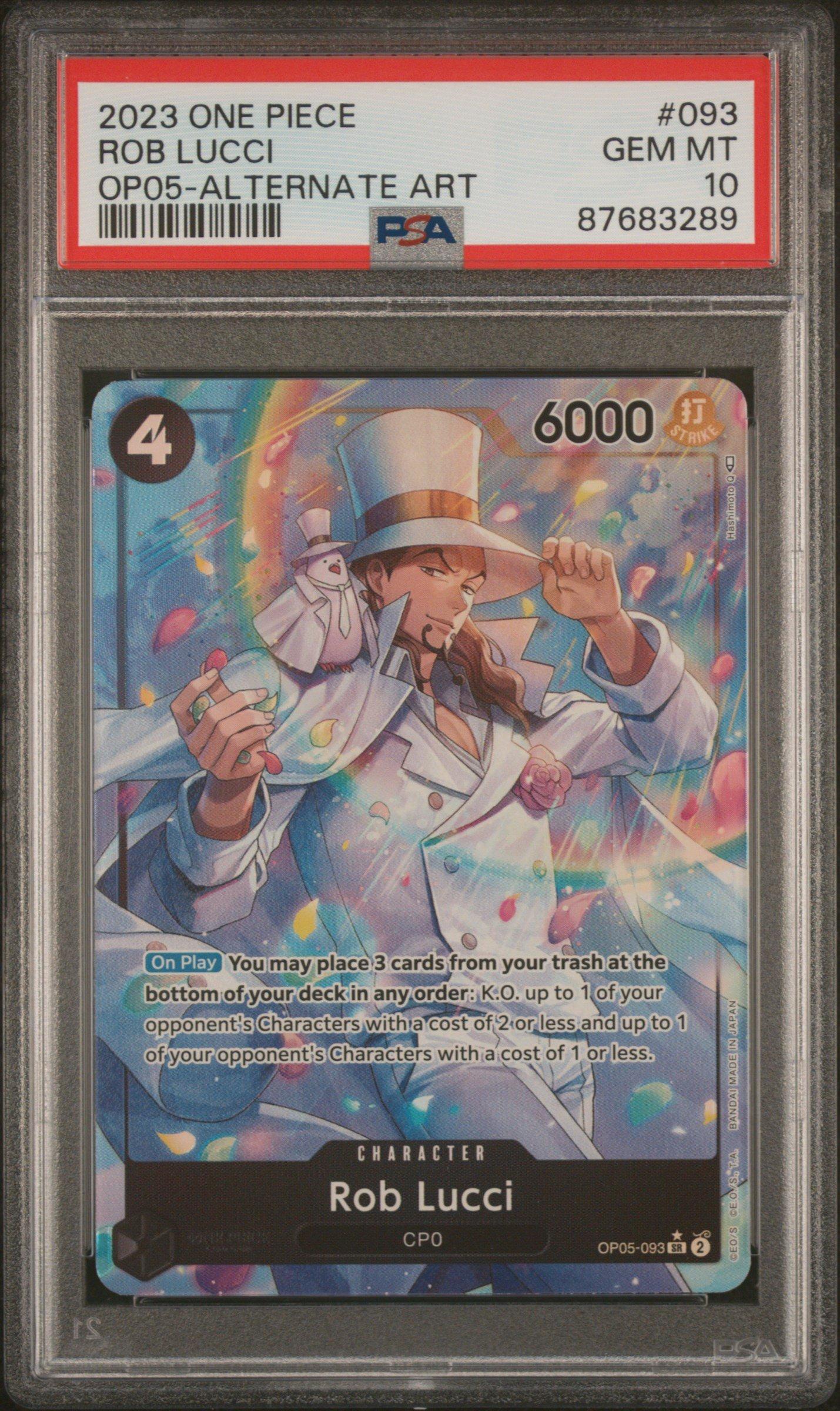 2023 One Piece Awakening Of The New Era 093 Rob Lucci Alternate Art PSA