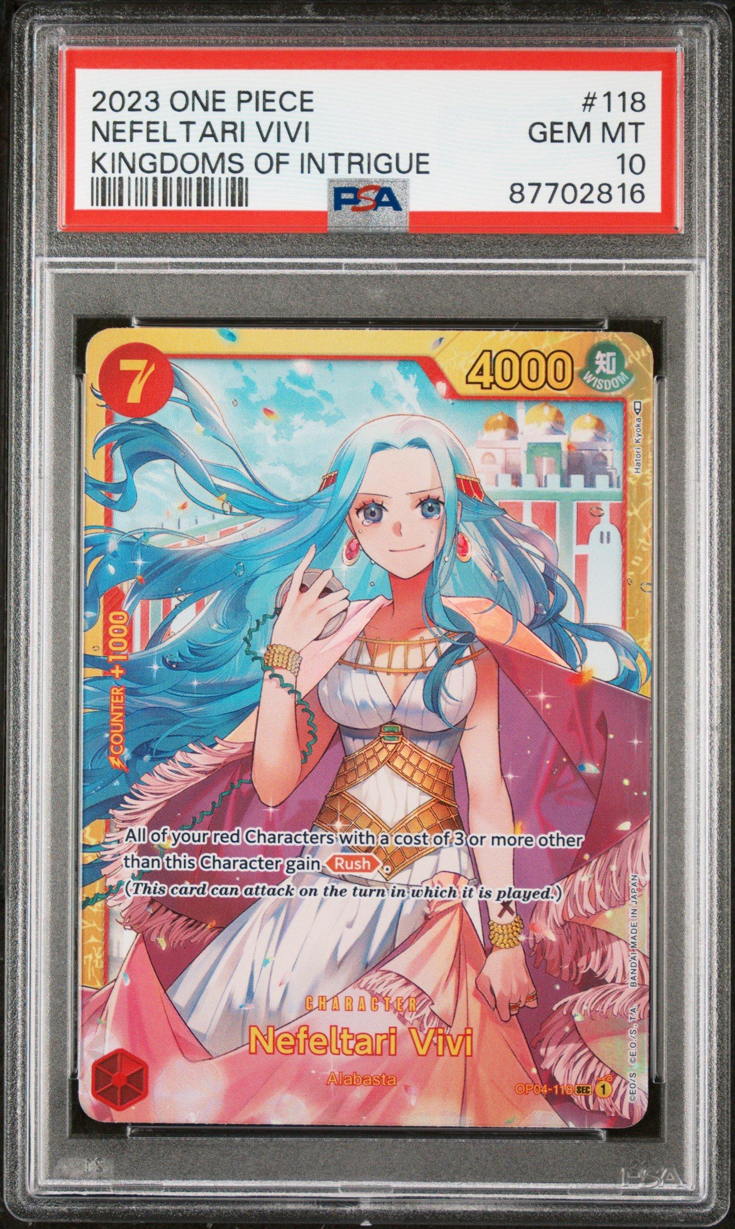 2023 One Piece Kingdoms Of Intrigue 118 Nefeltari Vivi PSA 10