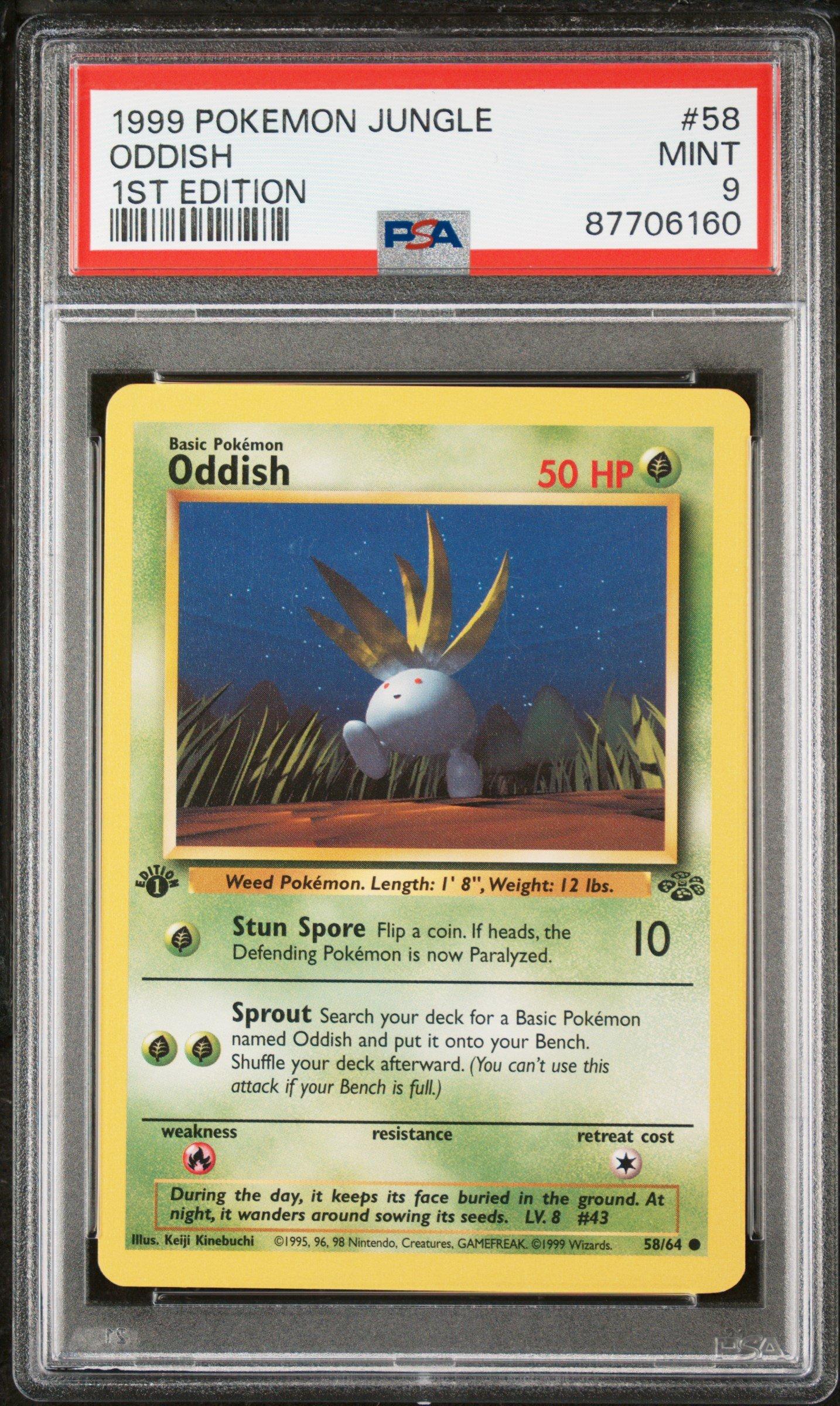 1999 Pokemon Jungle 58 Oddish 1st Edition PSA 9 Graded Card | GameStop