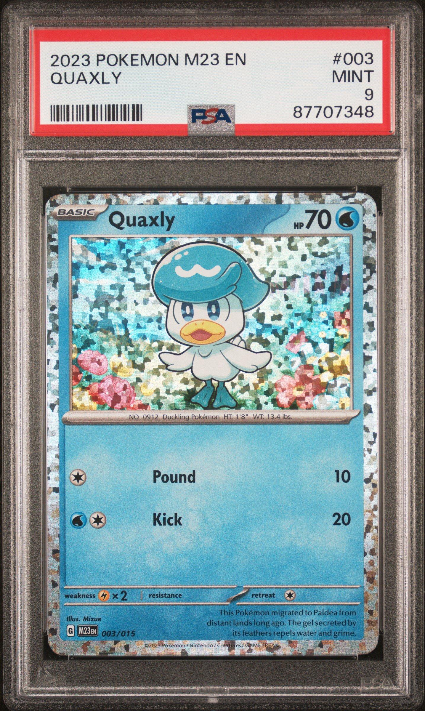 2023 Pokemon M23 En-mcdonald's Collection 003 Quaxly PSA 9