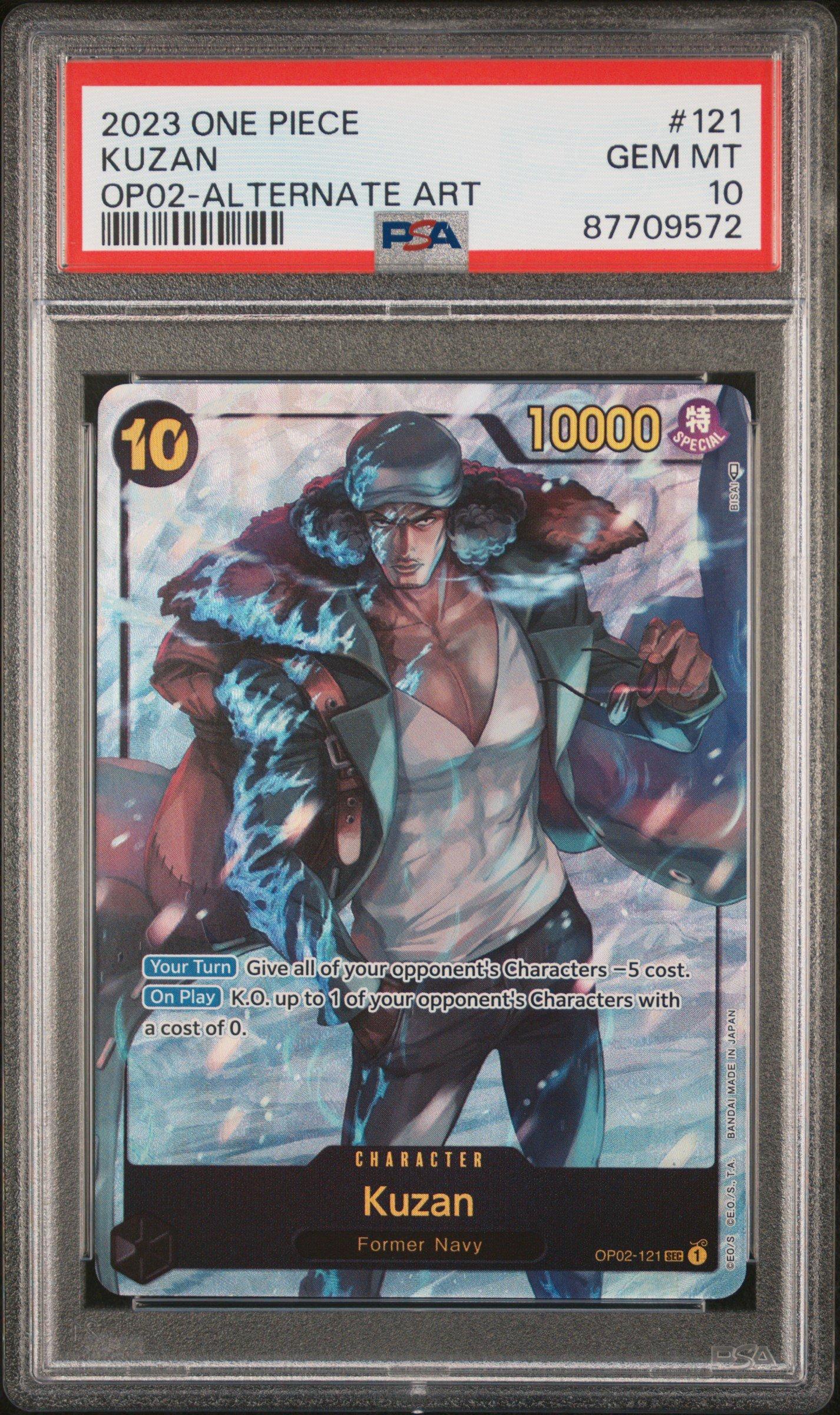 2023 One Piece Op02-paramount War Kuzan Alternate Art PSA 10