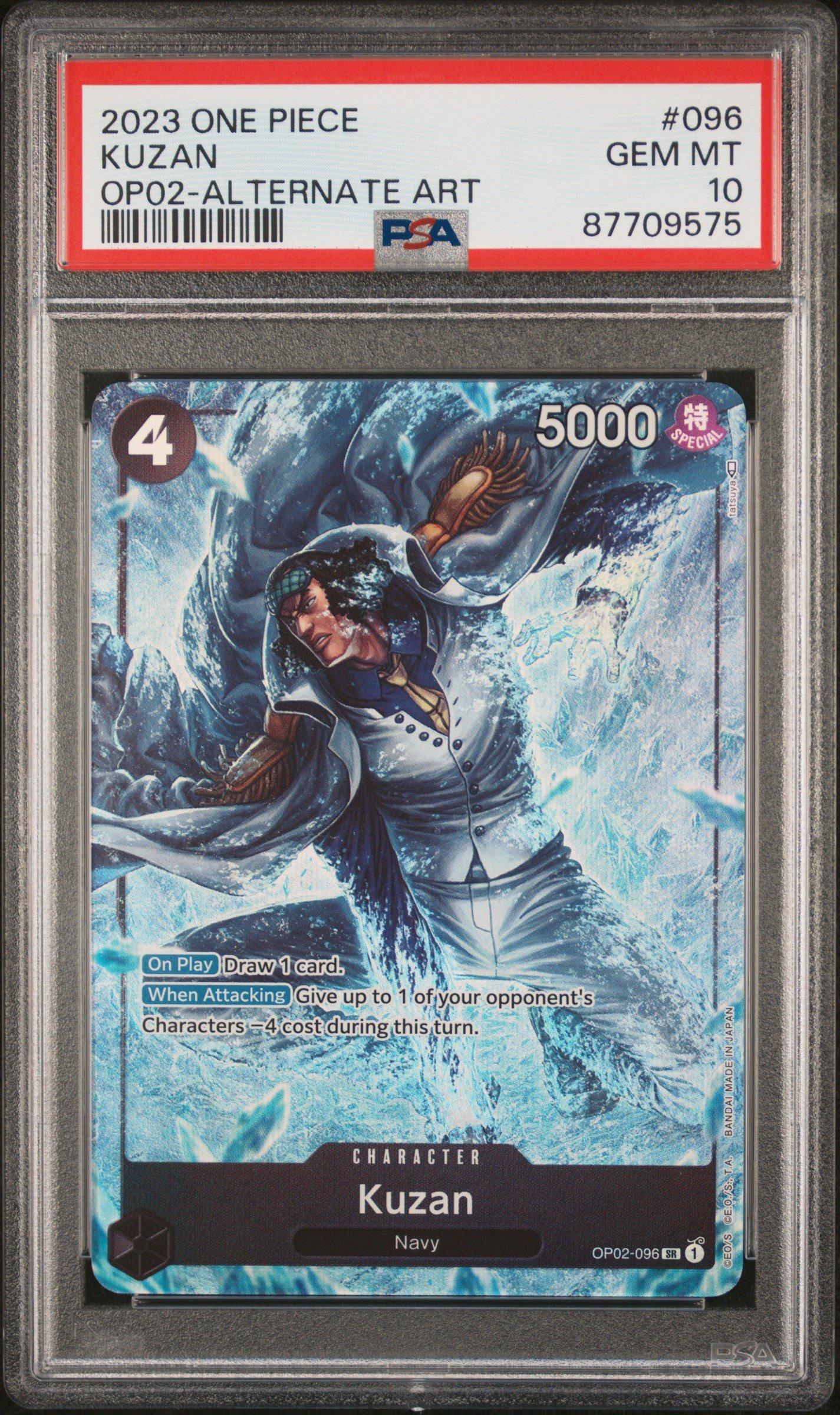 2023 One Piece Op02-paramount War 096 Kuzan Alternate Art PSA 10
