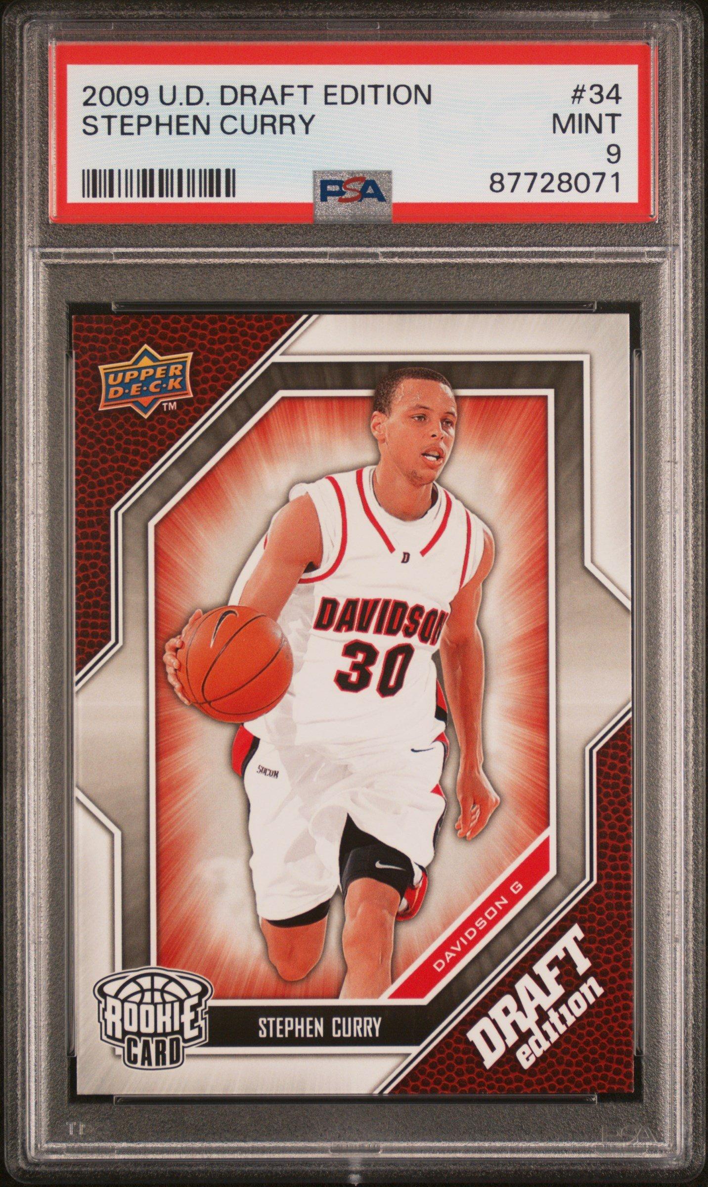 2009 Upper Deck Draft Edition 34 Stephen Curry PSA 9