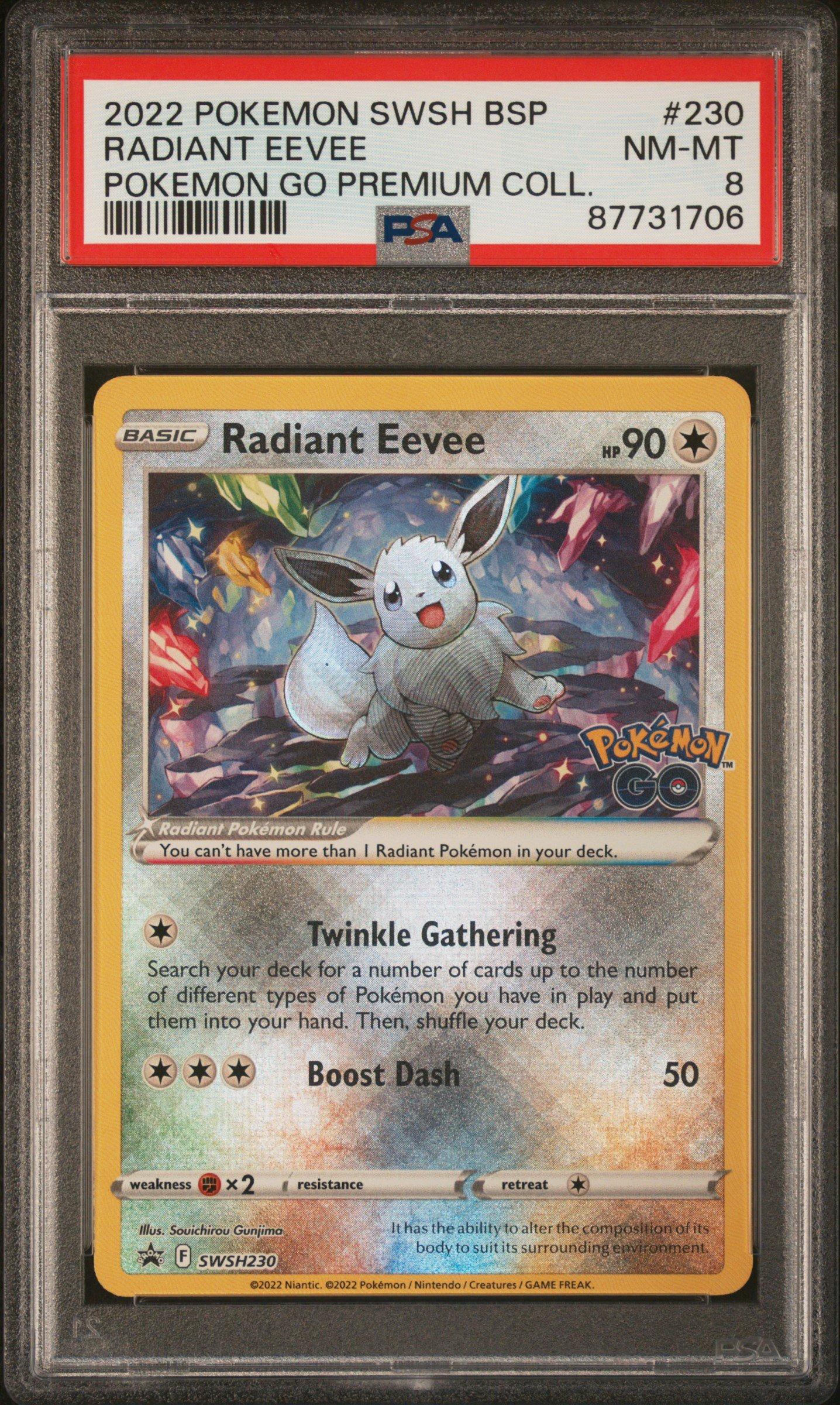 2022 Pokemon Swsh Black Star Promo 230 Radiant Eevee Pokemon Go
