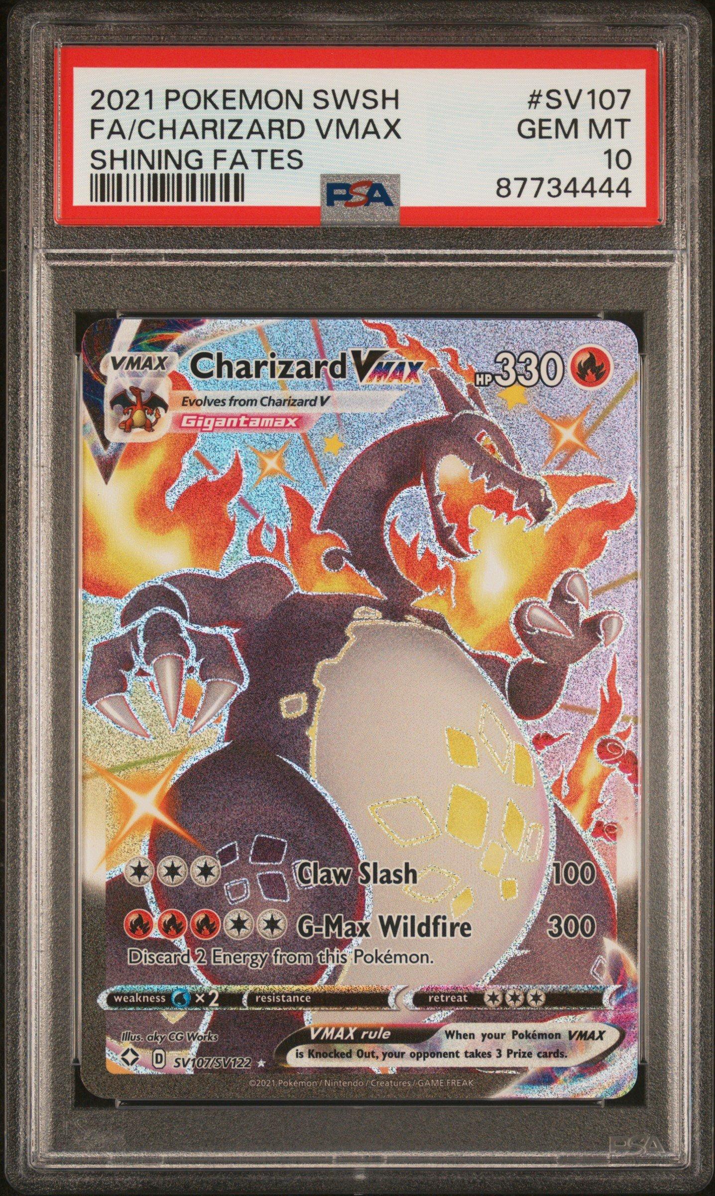 2021 Pokemon Sword & Shield Shining Fates Sv107 Full Art/charizard