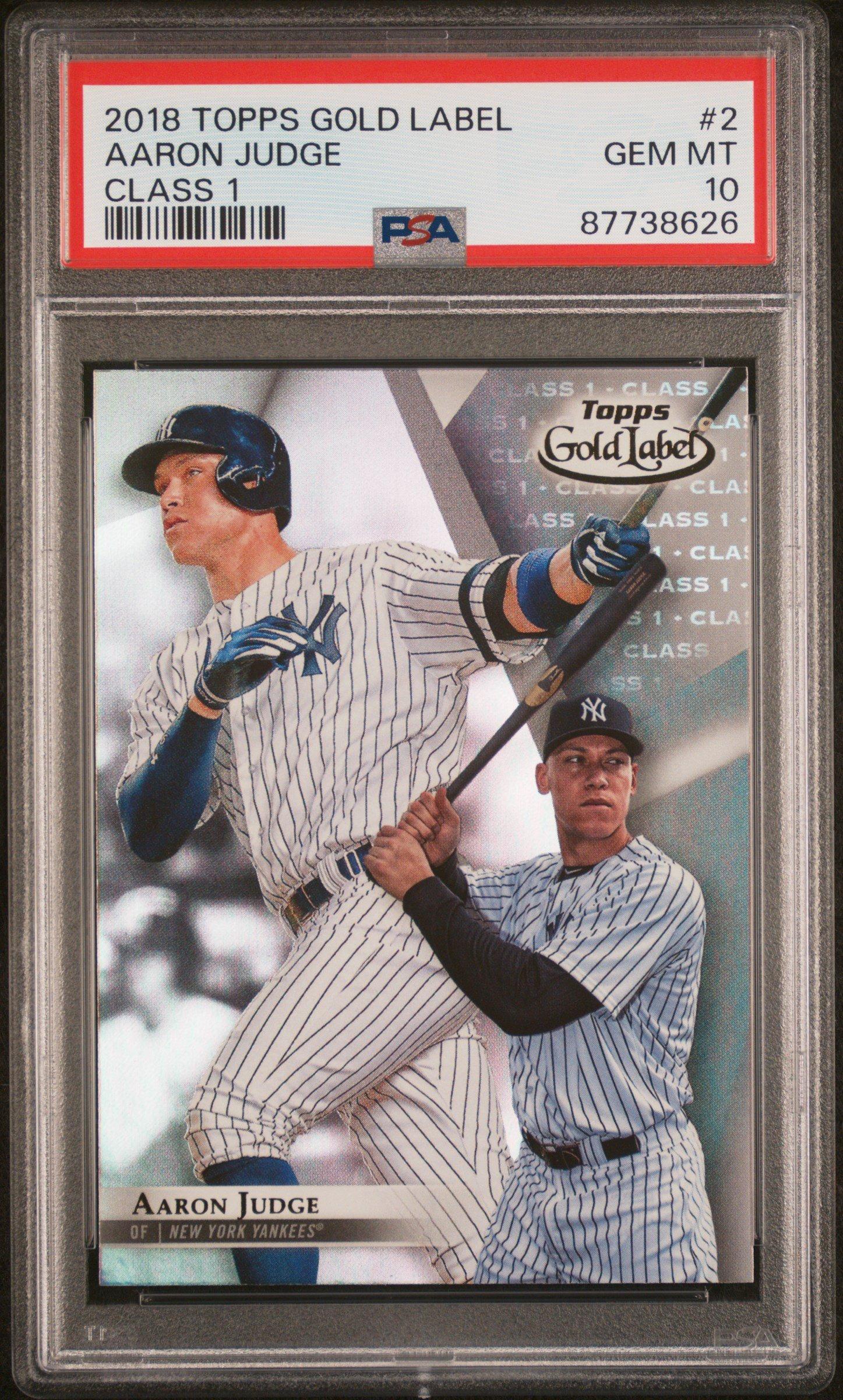 ジャッジ　２点分 2018 Topps Gold Label 2 Aaron Judge Class 1 PSA 10 Graded Card
