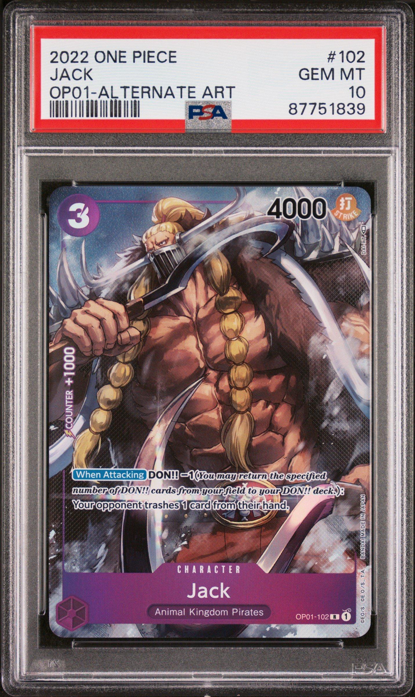 jack one piece card game ONE PIECE CARD GAME OP01-102 R JACK (V.1) 