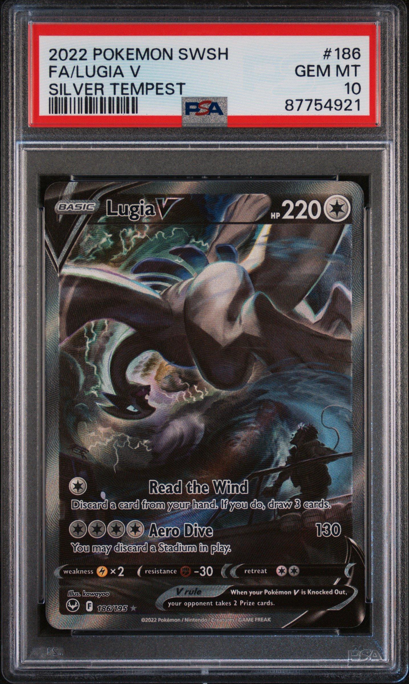 2022 Pokemon Sword & Shield Silver Tempest 186 Full Art/lugia V