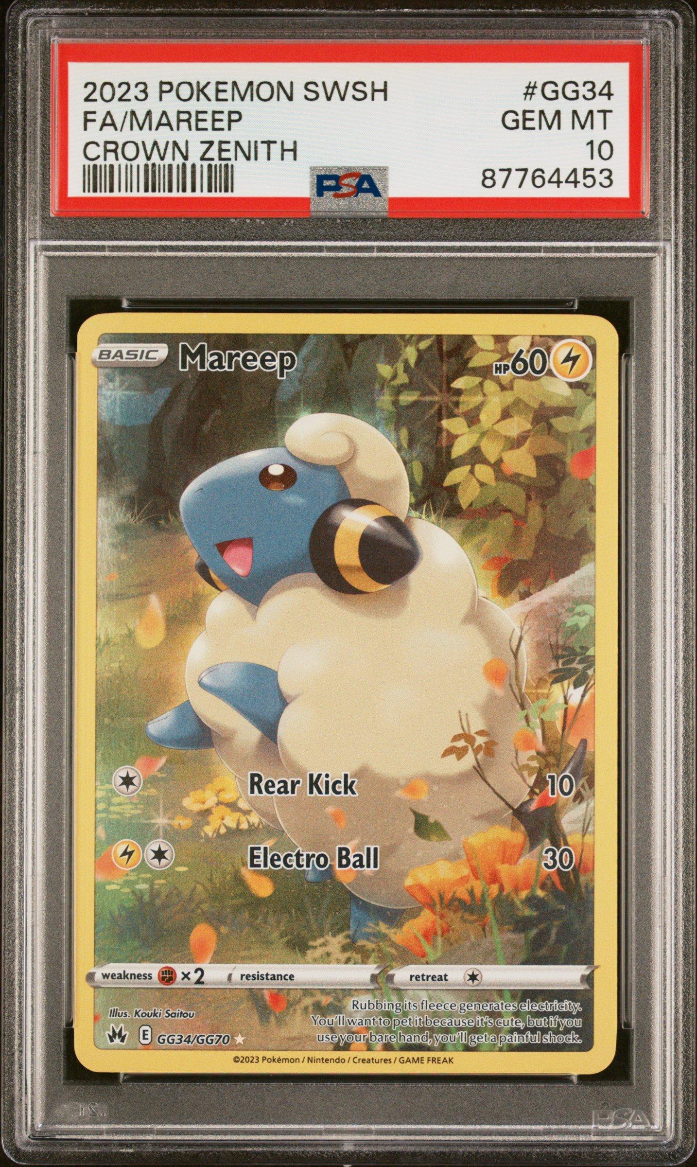 2023 Pokemon Sword And Shield Crown Zenith Gg34 Full Art/mareep