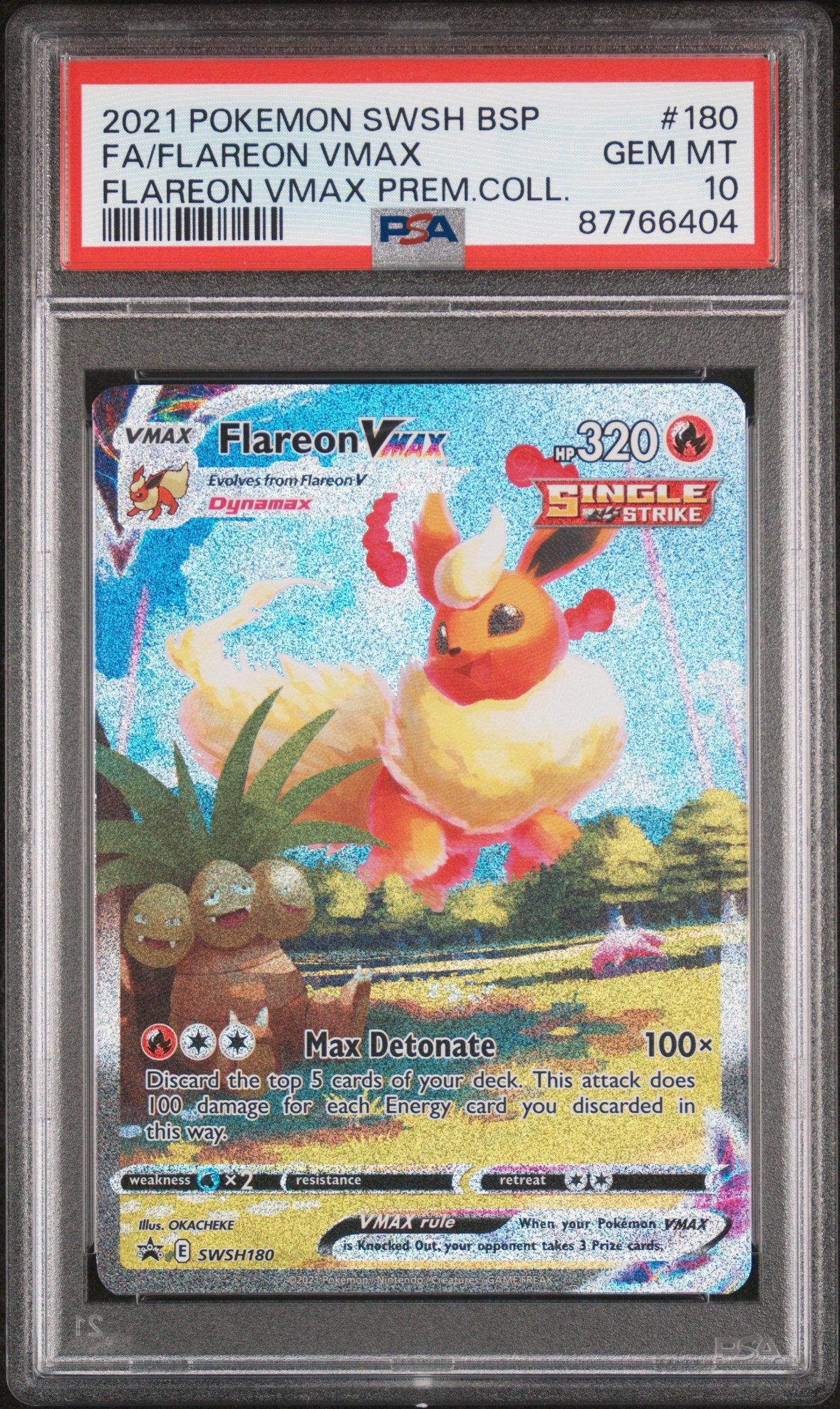 2021 Pokemon Swsh Black Star Promo 180 Full Art/flareon Vmax
