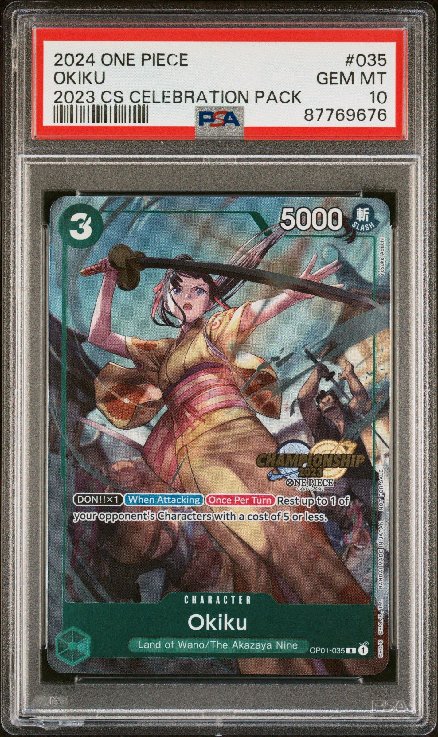 2024 One Piece Championship 2023 Celebration Pack 035 Okiku PSA 10