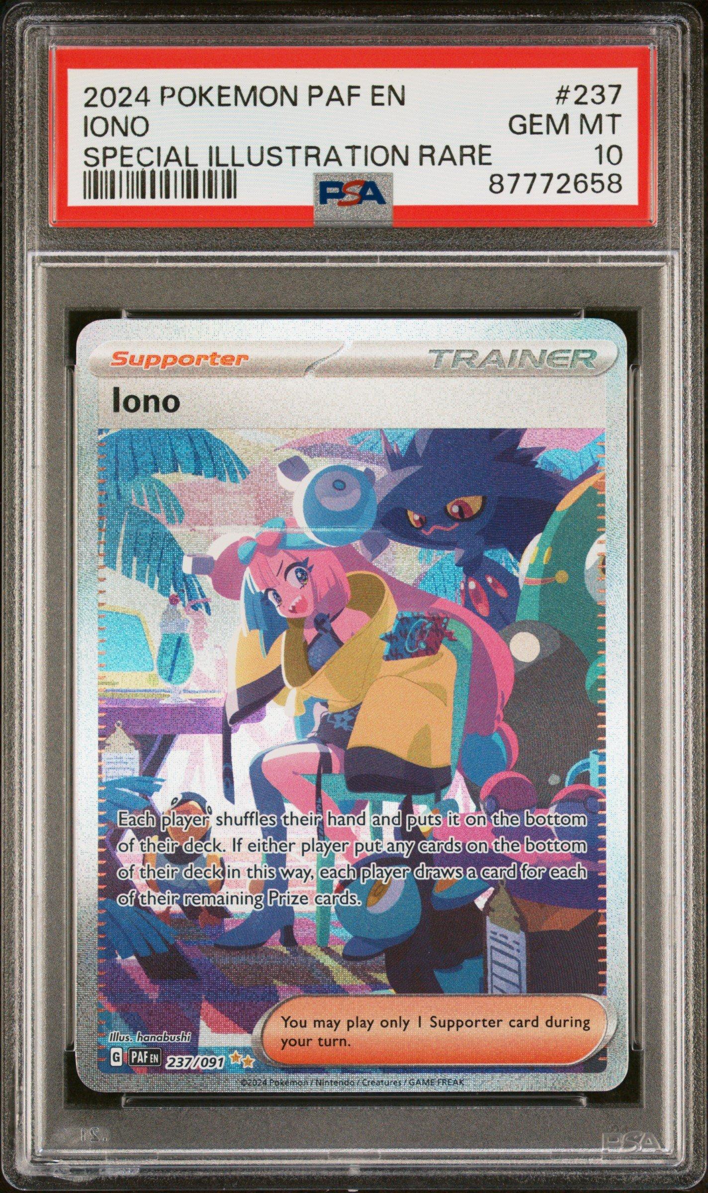 2024 Pokemon Paf En-paldean Fates 237 Iono Special Illustration