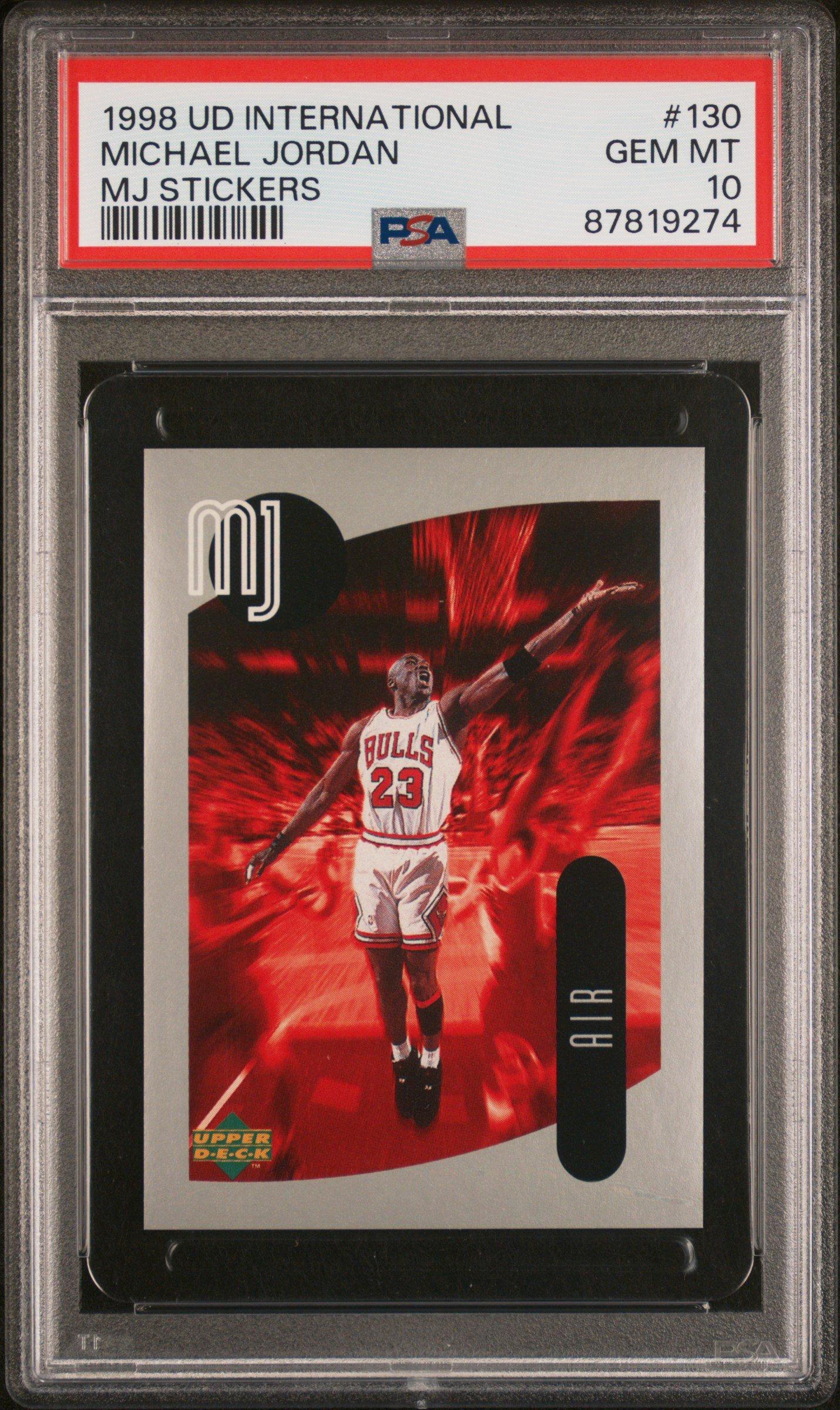 その他 jordan psa10 1998 Upper Deck International Mj Stickers 130 Michael Jordan PSA