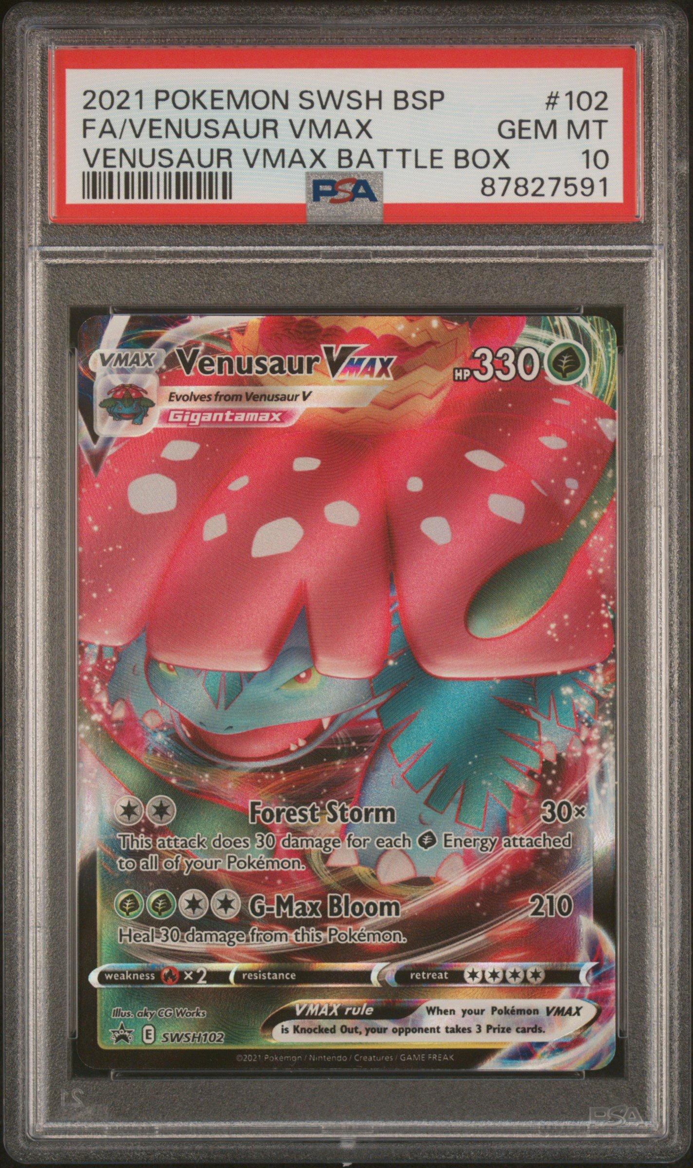 2021 Pokemon Swsh Black Star Promo 102 Full Art/venusaur Vmax Venusaur ...