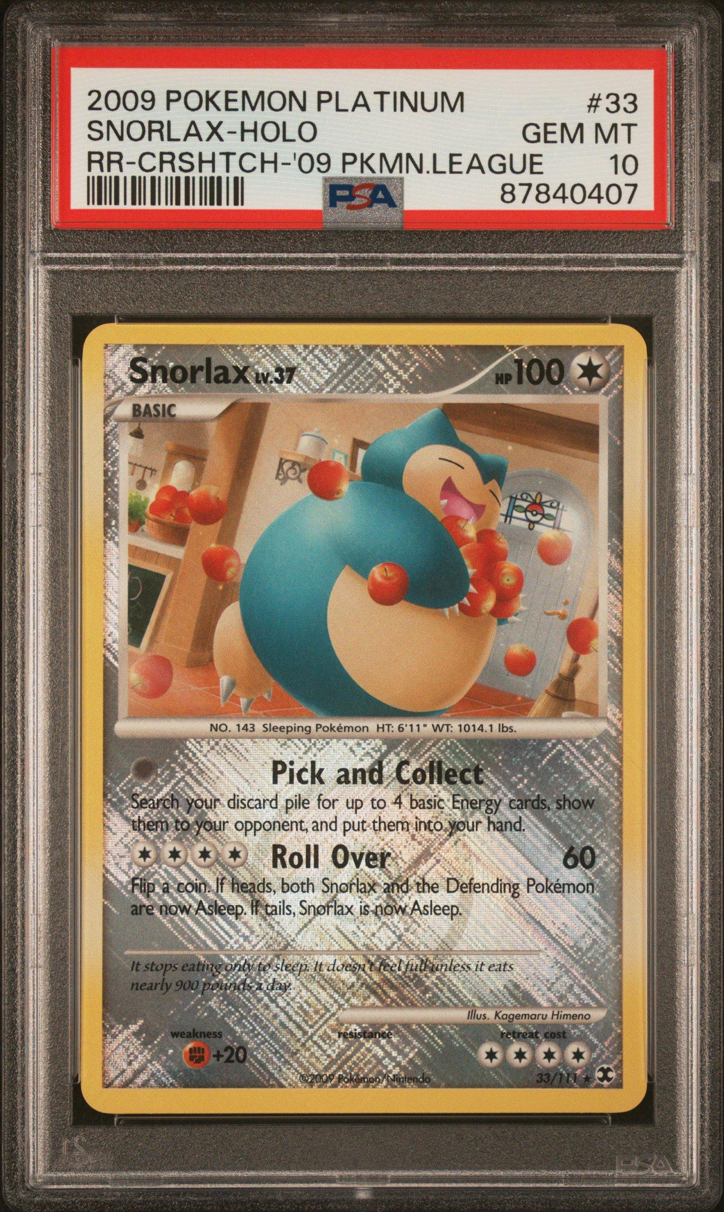 2009 Pokemon Platinum Rising Rivals 33 Snorlax PSA 10