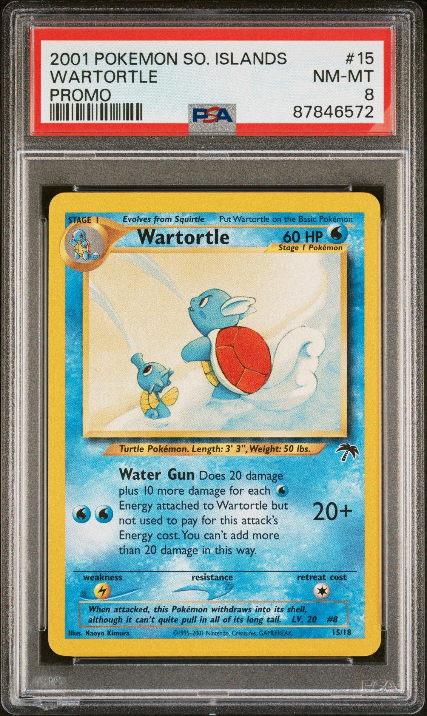 2001 Pokemon Southern Islands Promo 15 Wartortle PSA 8