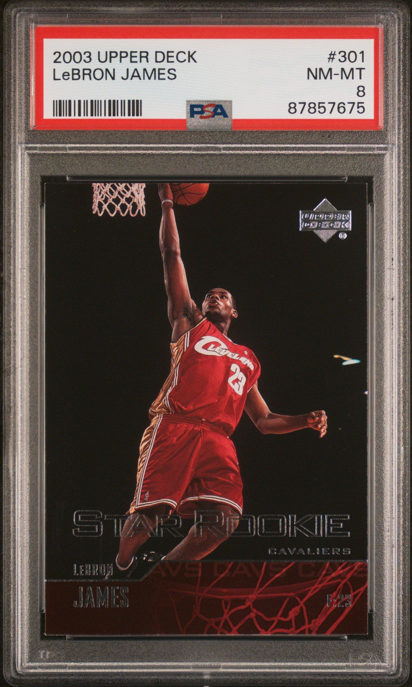 2003 Upper Deck 301 Lebron James PSA 8
