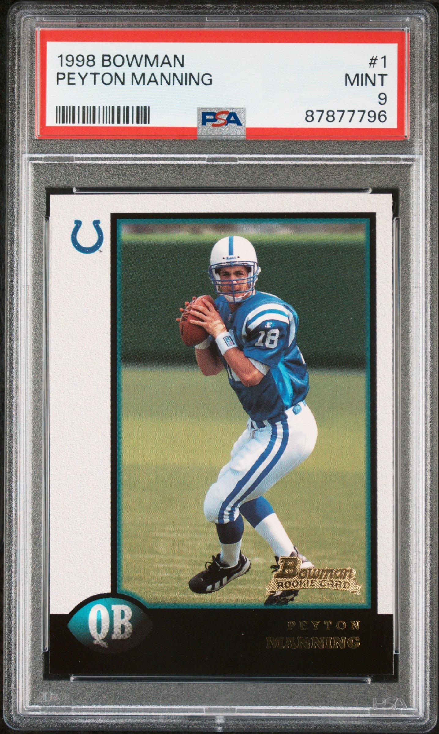 1998 Bowman 1 Peyton Manning PSA 9