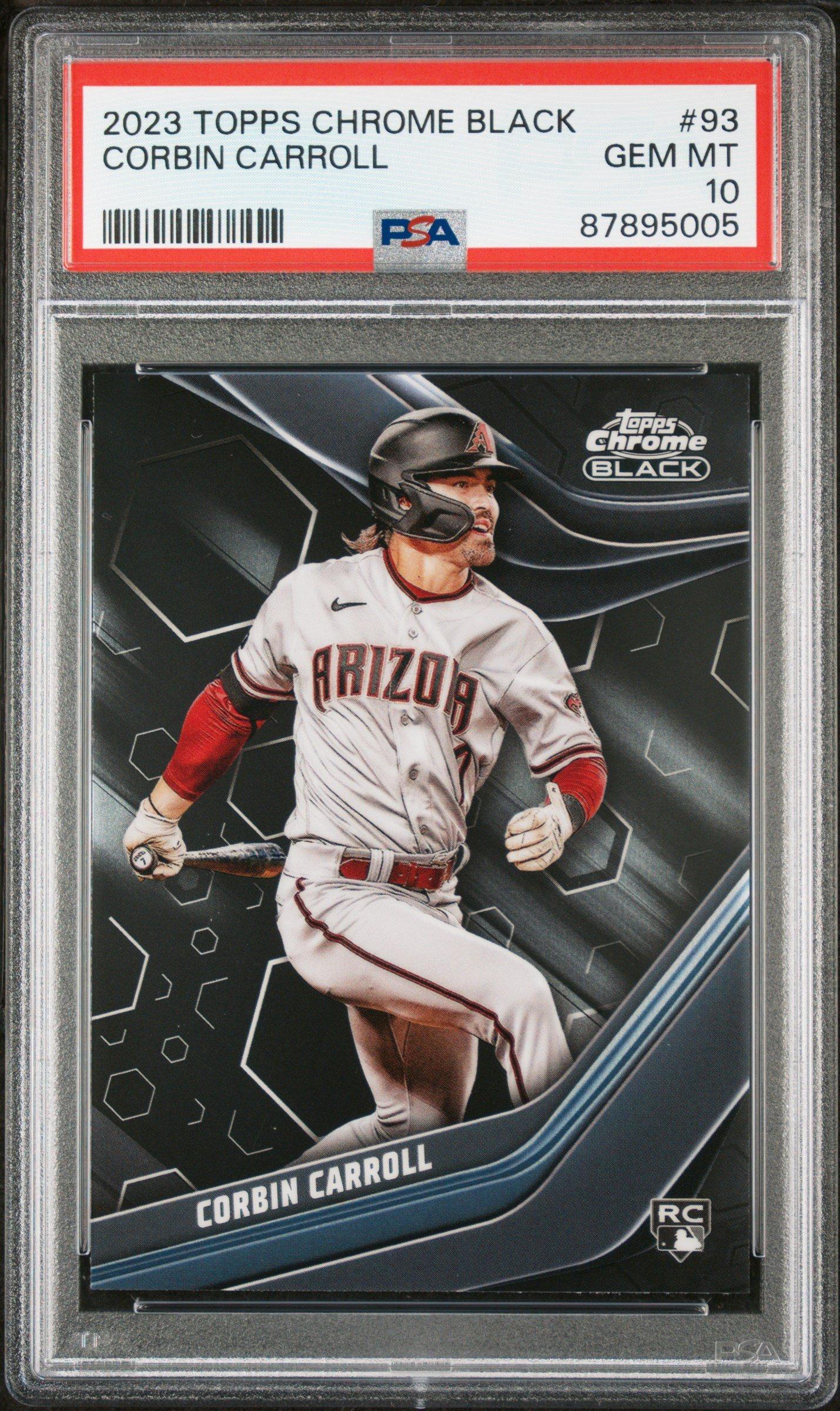 2023 Topps Chrome Black 93 Corbin Carroll PSA 10