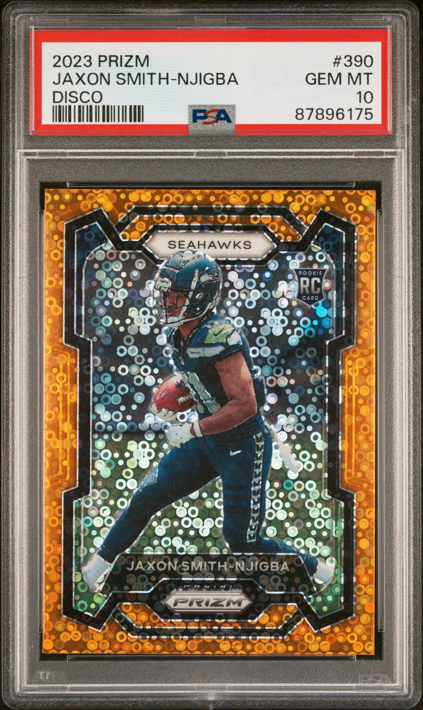2023 Panini Prizm 390 Jaxon Smith-njigba Disco Prizm PSA 10
