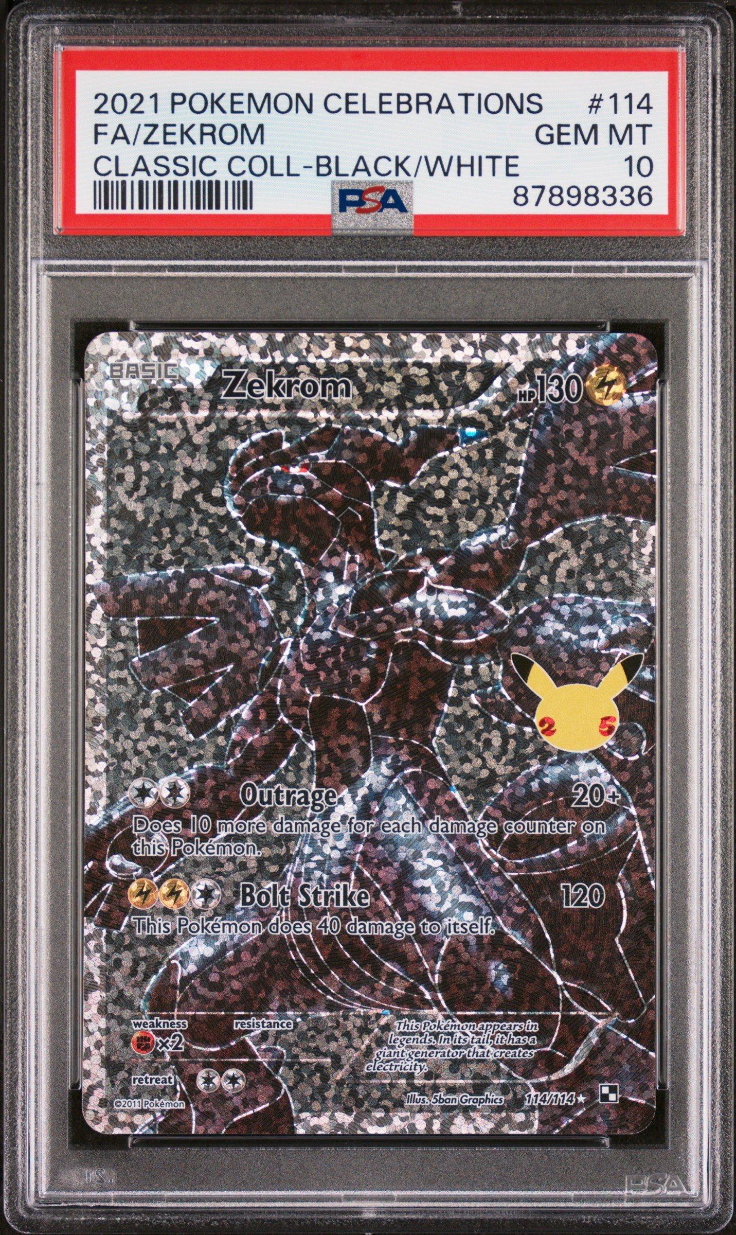 2021 Pokemon Celebrations Classic Collection 114 Full Art/zekrom