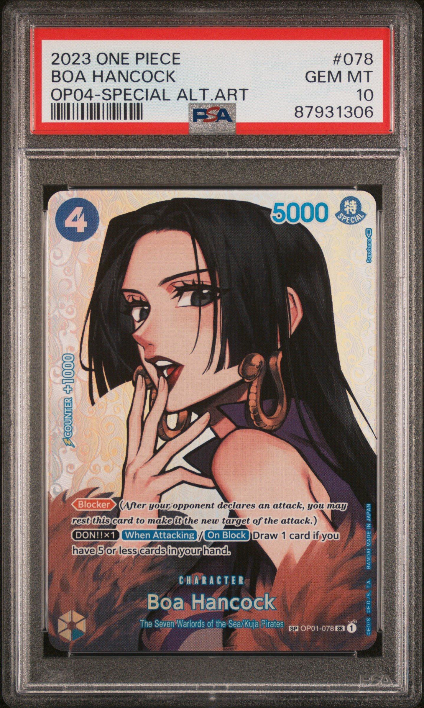 ワンピース カードゲーム 2023 ONE PIECE BOA HANCOCK #078 PSA10 2023 One Piece Kingdoms Of Intrigue 078 Boa Hancock Special