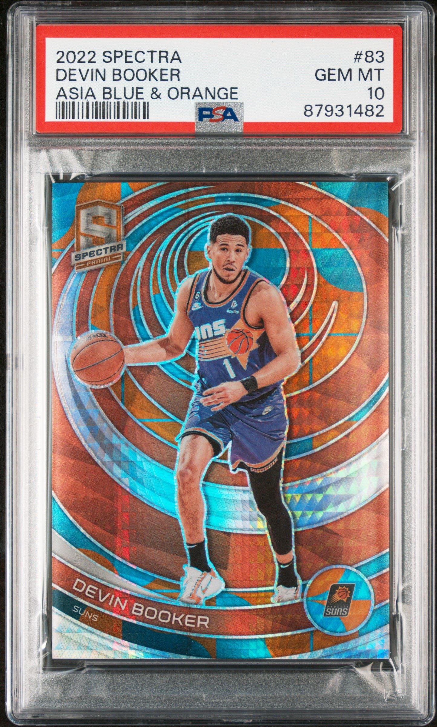 2022 Panini Spectra 83 Devin Booker Asia Blue & Orange PSA 10 | GameStop