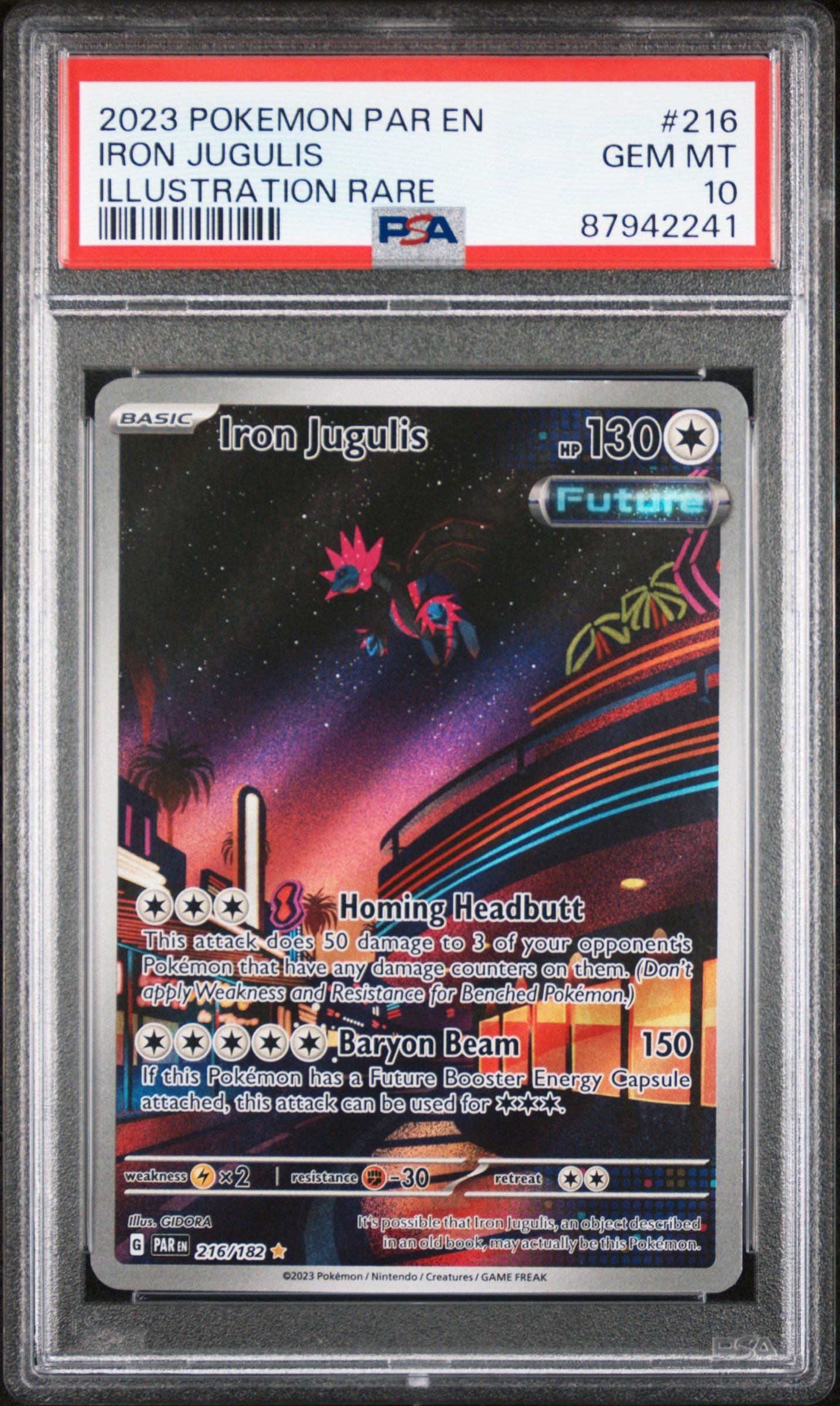 2023 Pokemon Par En-paradox Rift 216 Iron Jugulis Illustration