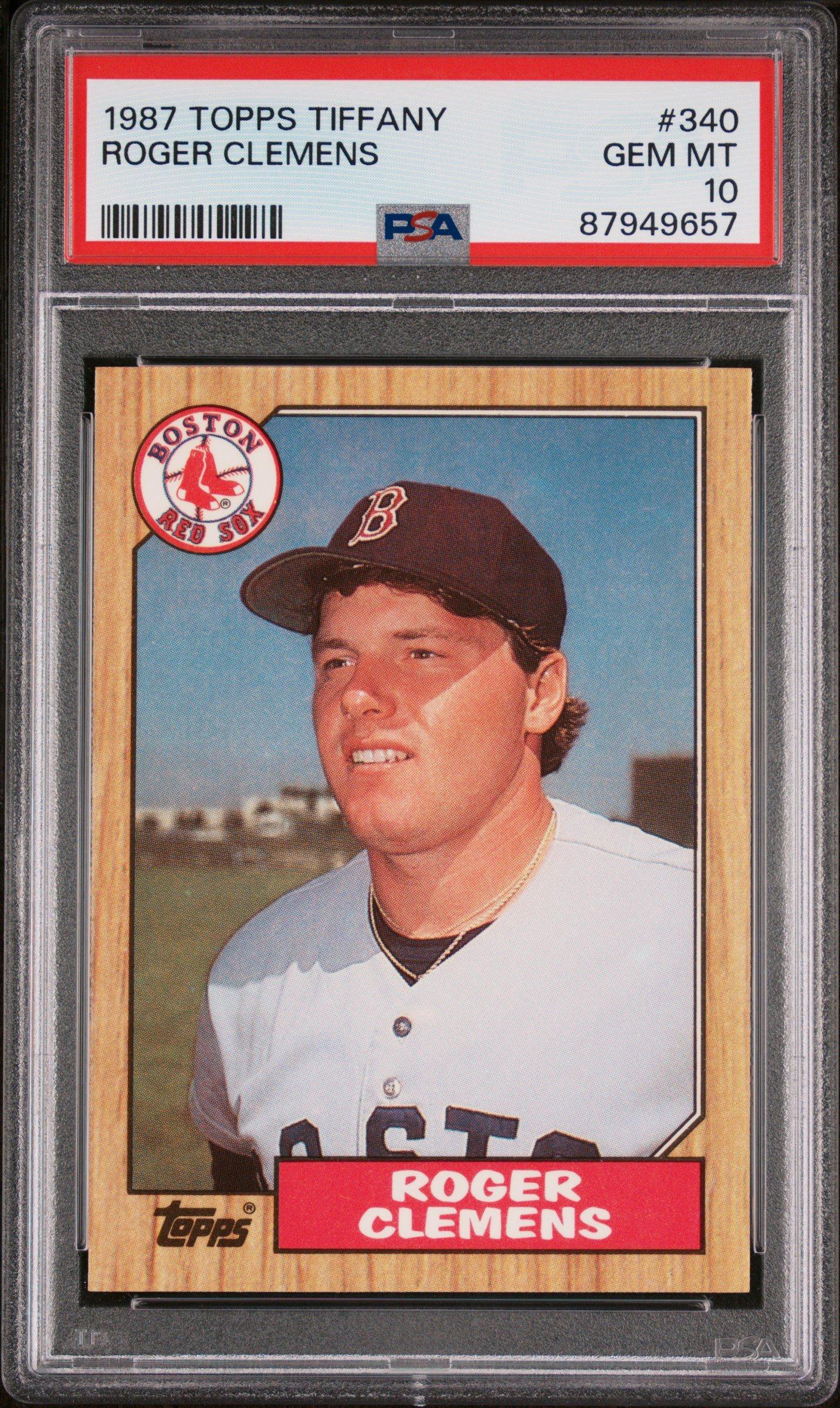 1987 Topps Tiffany 340 Roger Clemens PSA 10