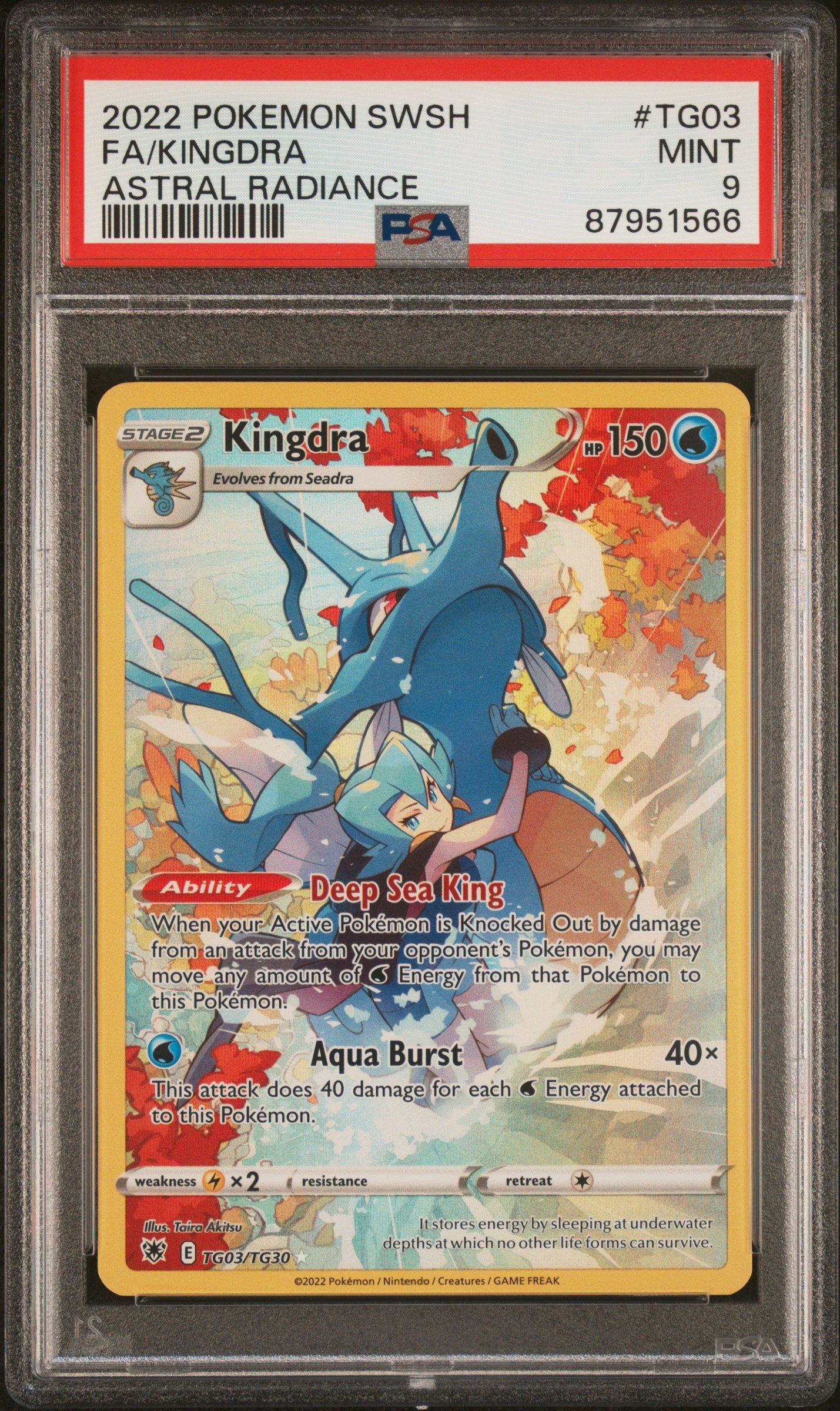 2022 Pokemon Sword & Shield Astral Radiance Tg03 Fa/kingdra PSA 9