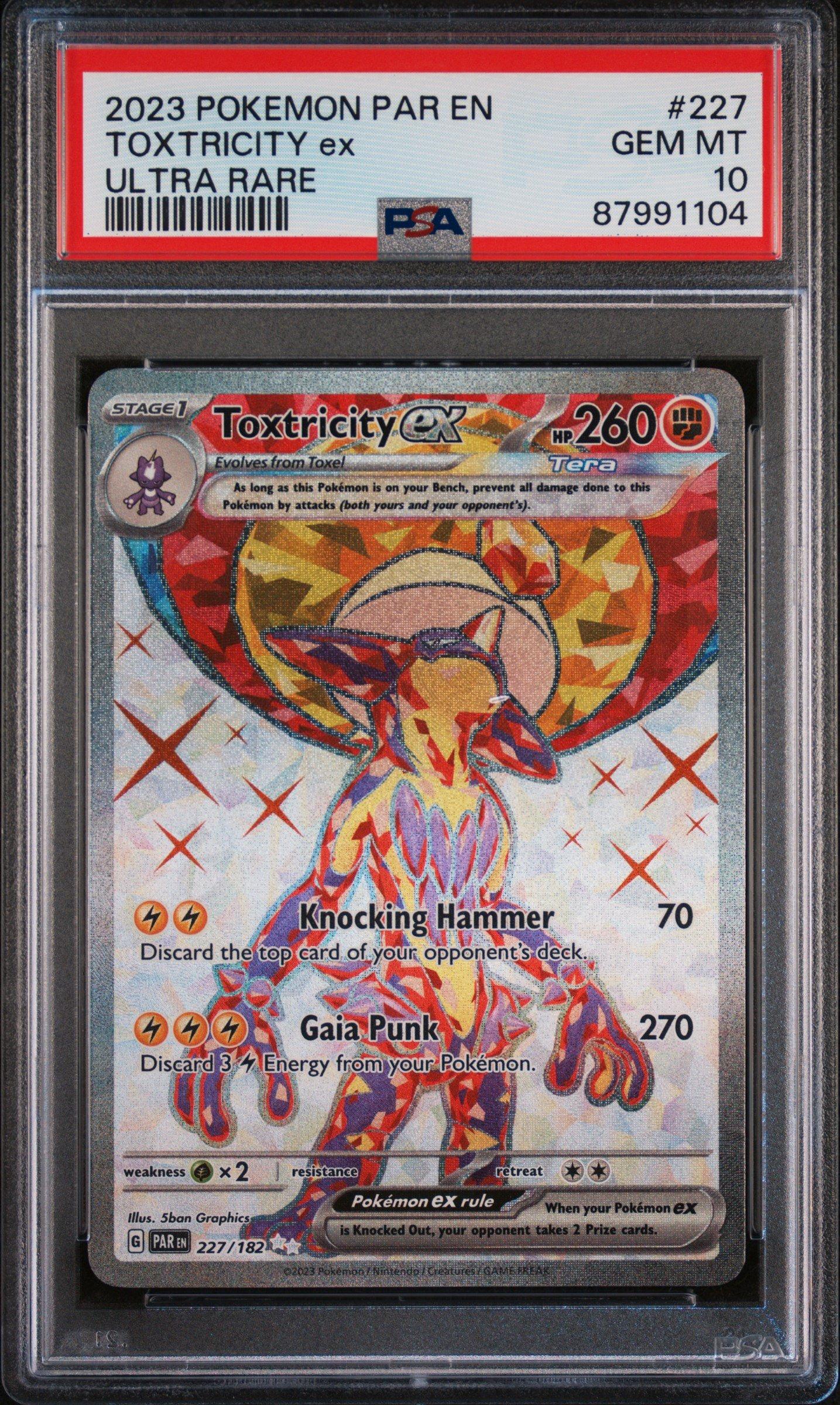 ポケモンカードゲーム YienThot 2023 Pokemon Par En-paradox Rift 227 Toxtricity Ex Ultra Rare PSA