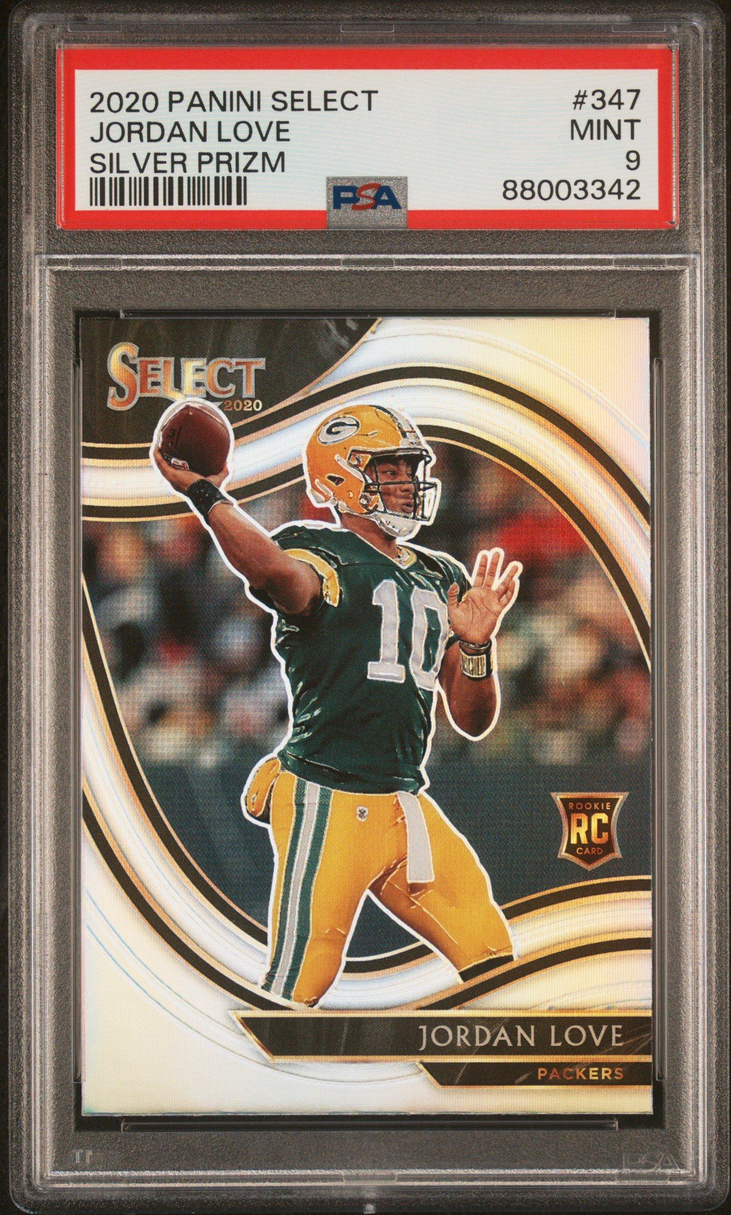 2020 Panini Select 347 Jordan Love Silver Prizm PSA 9