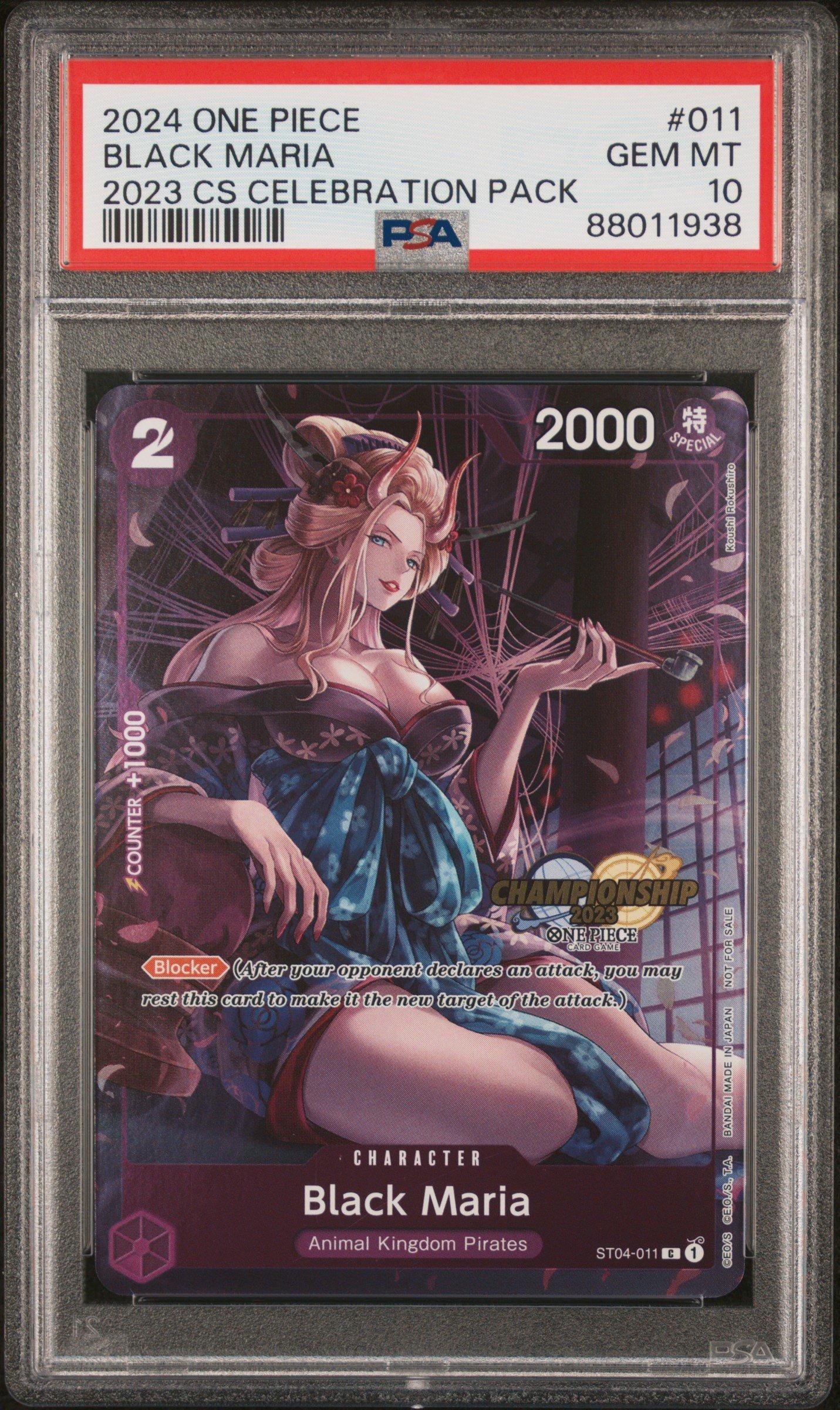 2024 One Piece Championship 2023 Celebration Pack 011 Black Maria PSA 10