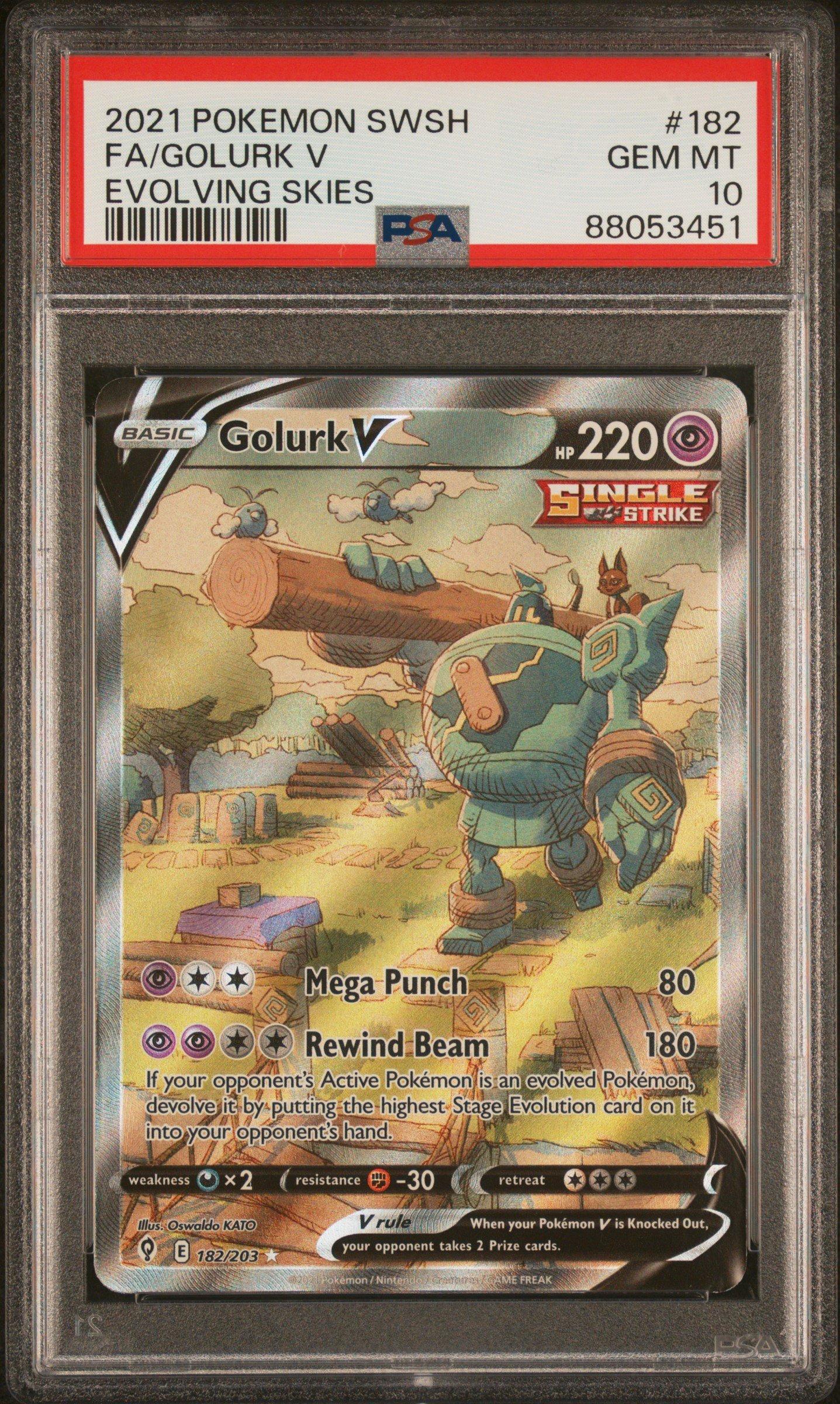 2021 Pokemon Sword & Shield Evolving Skies 182 Full Art/golurk V