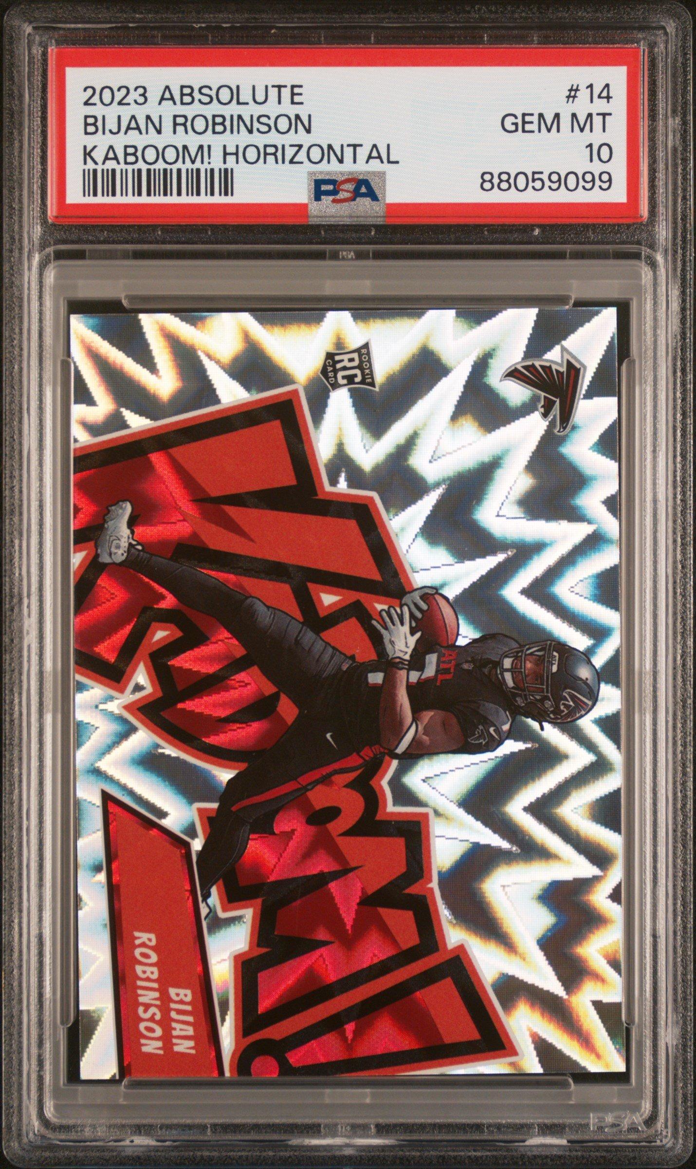 2023 Panini Absolute Kaboom! Horizontal 14 Bijan Robinson PSA 10