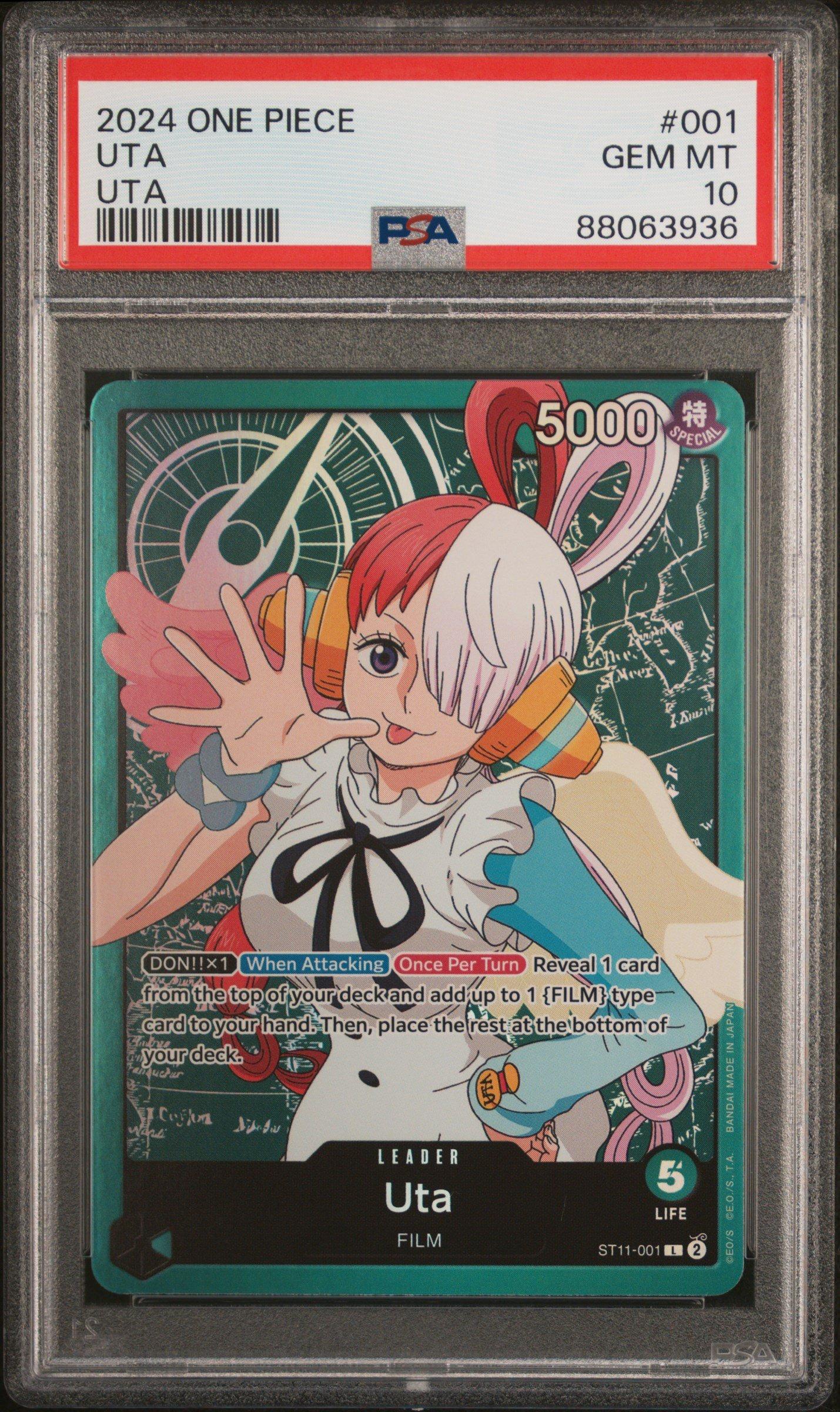 2024 One Piece Starter Deck-uta 001 Uta PSA 10 Graded Card | GameStop