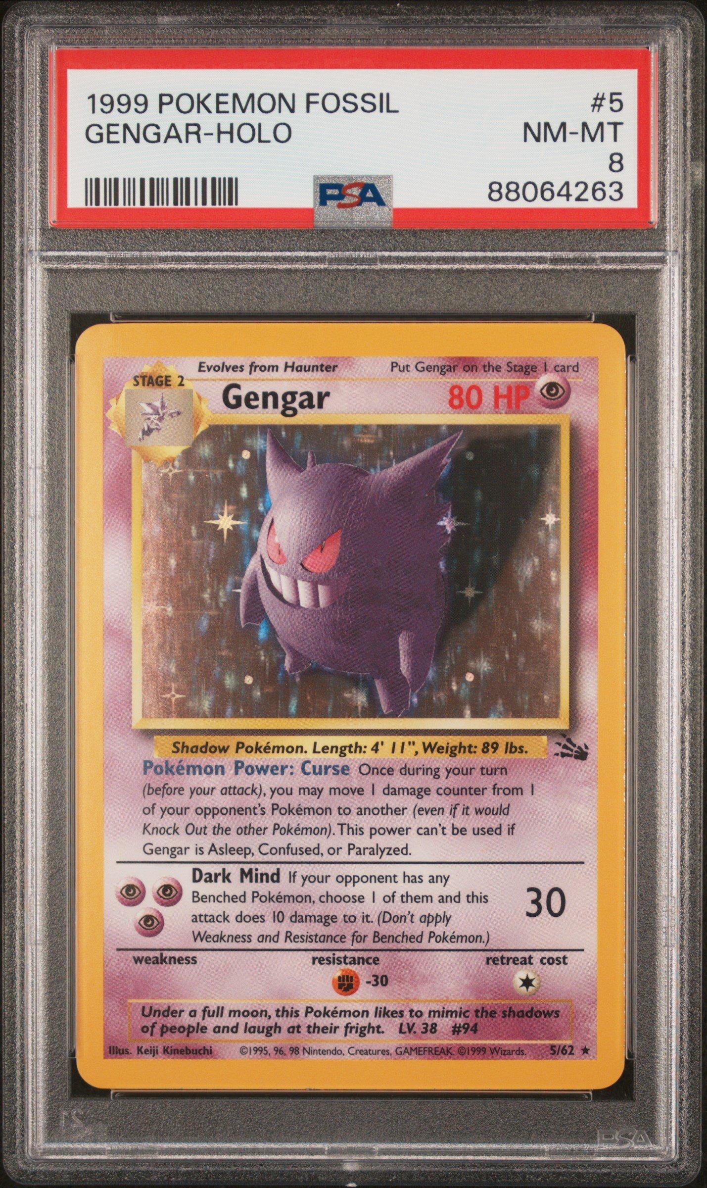 1999 Pokemon Fossil 5 Gengar-holo PSA 8 | GameStop